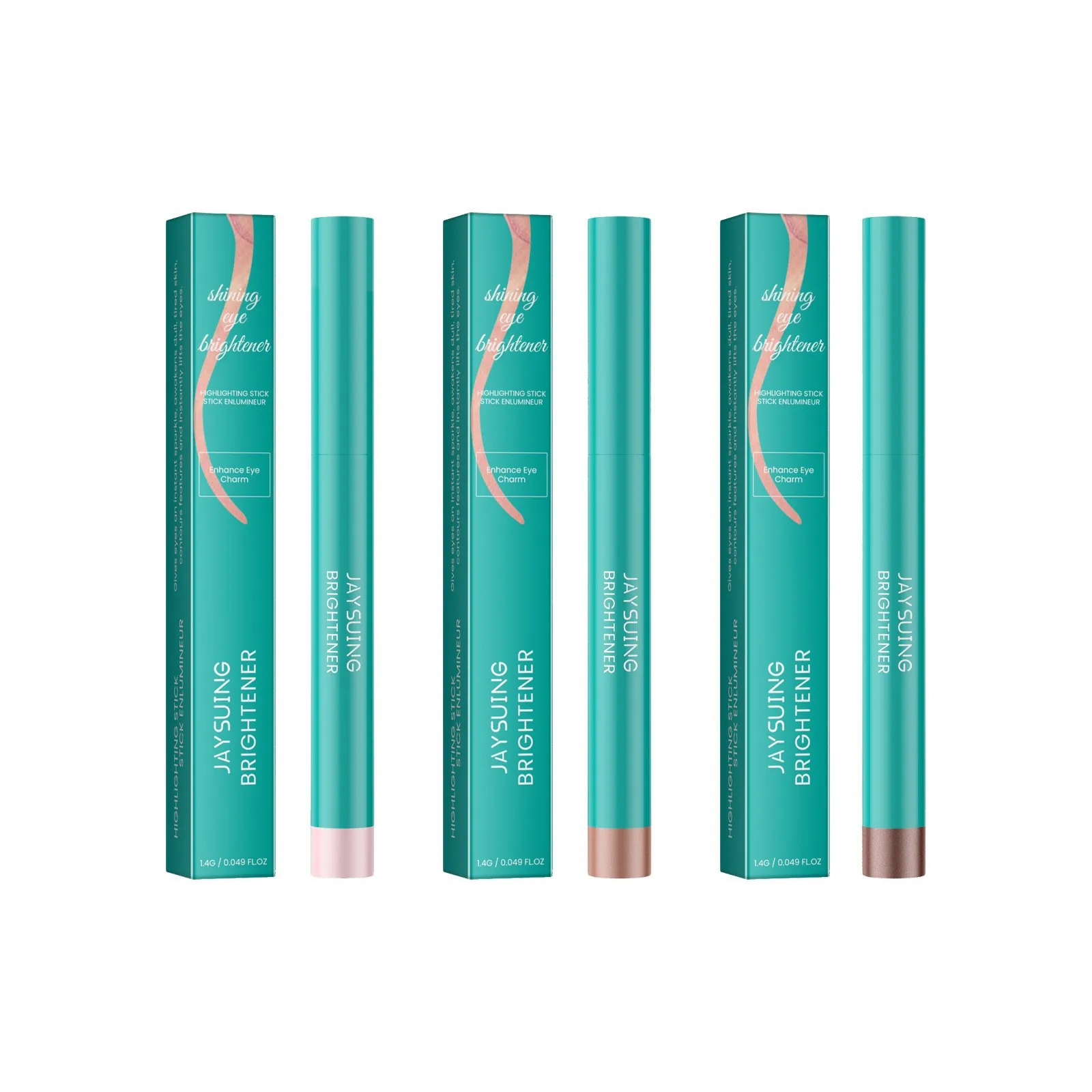 Jaysuing Wasserdichter Lidschattenstift Schimmer Augenaufheller Langanhaltender Liegender Seidenraupenstift Einfach zu Färbender Highlighter
