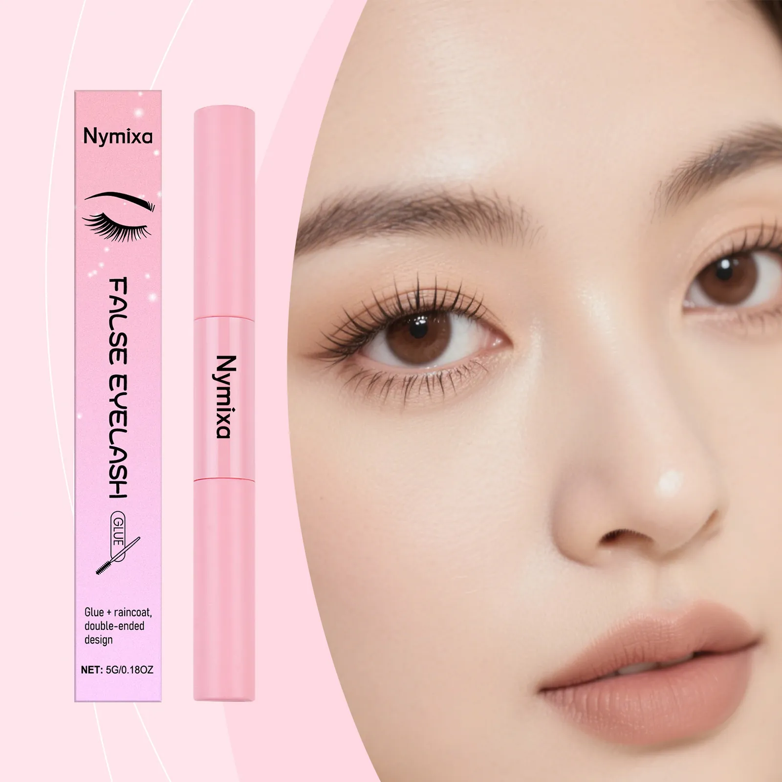 Pegamento Para Pestañas De Doble Extremo Y Sellador Raincoat Resistente A Manchas Impermeabile Larga Duración Adhesivo De Maquillaje