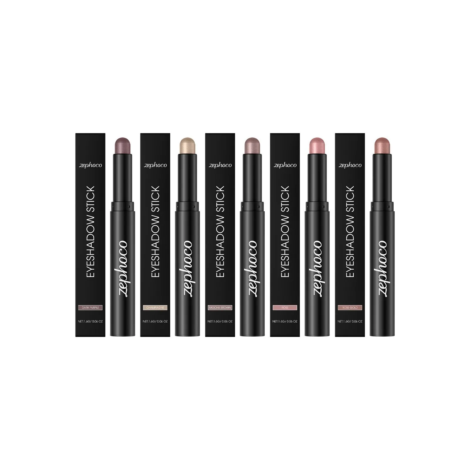 Zephoco Ombre à Paupières en Bâton Scintillant Imperméable Stylo à Paupières Nacré Longue Durée Maquillage Crémeux Femme