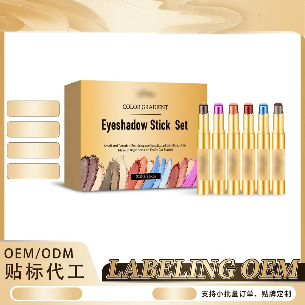 Mehrfarbige Schimmer Lidschattenstift Kollektion Langanhaltend Wasserdicht Creme Lidschatten Stift Glitzer Augen Make-up Für Damen