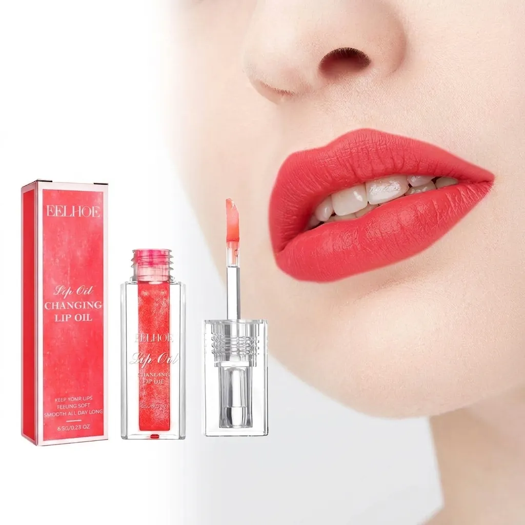 Farbwechselndes Lippenöl Hydratisierend Feuchtigkeitsspendendes Lipgloss Langanhaltende Pflegende Lippenpflege Damen Schönheit