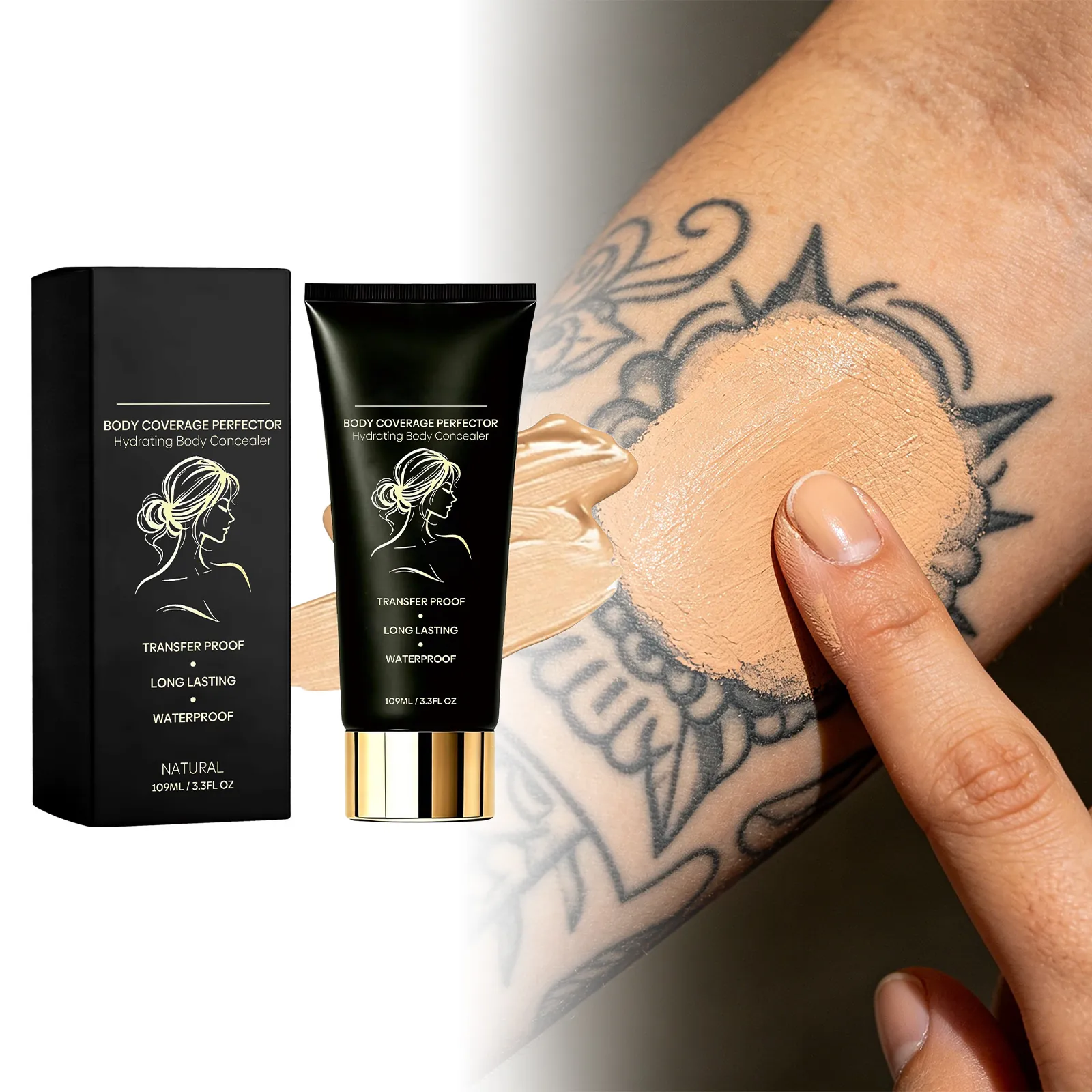 Waterdichte Langdurige Lichaam Concealer Natuurlijke Tint Tatoeage Littekens Dekking Make-up Foundation Voor Vrouwen