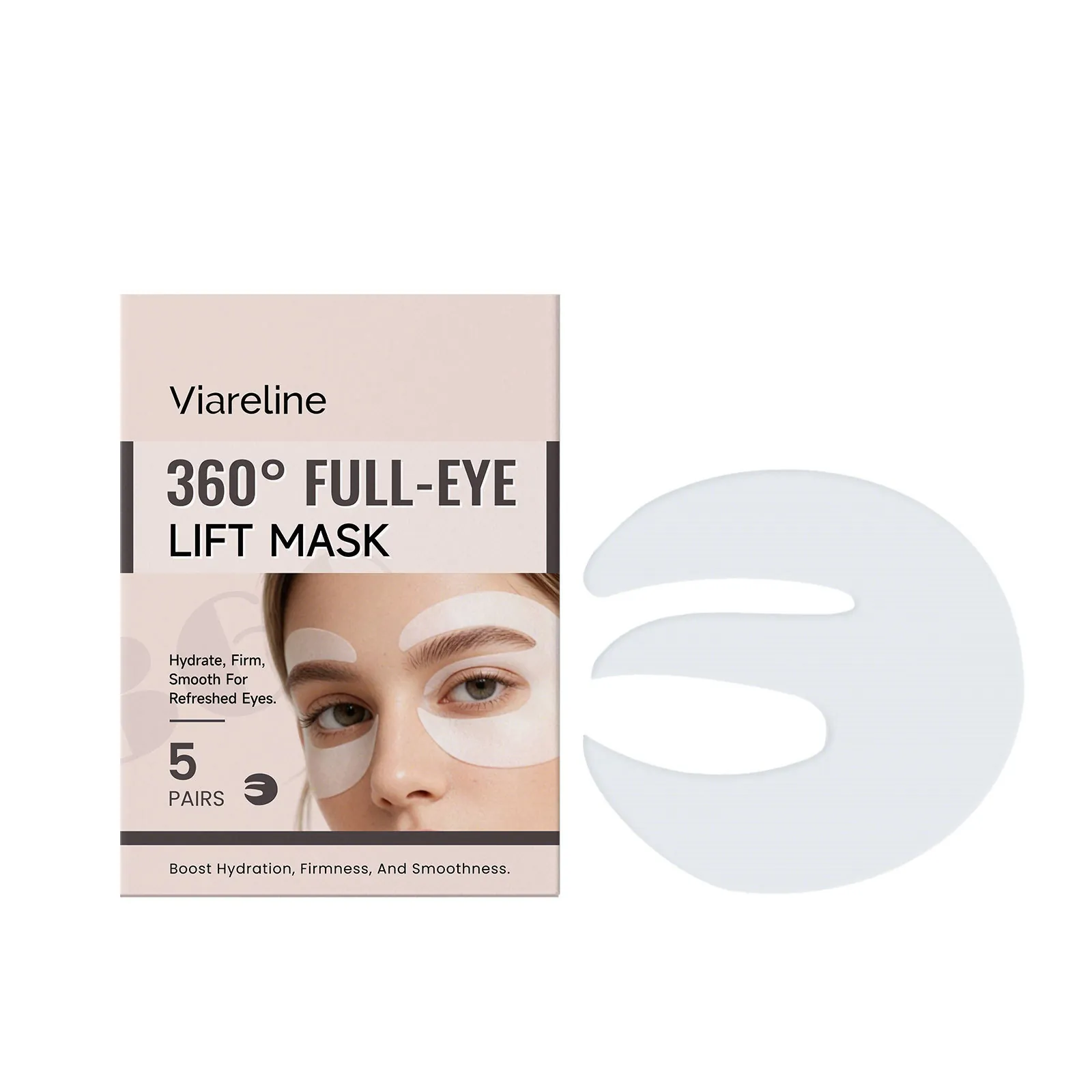 Viareline Vitamina C Hidratante Mascarilla para Ojos 360 Full Eye Lift Reafirmante Anti Arrugas Colágeno Parches para Ojos Cuidado de la Piel