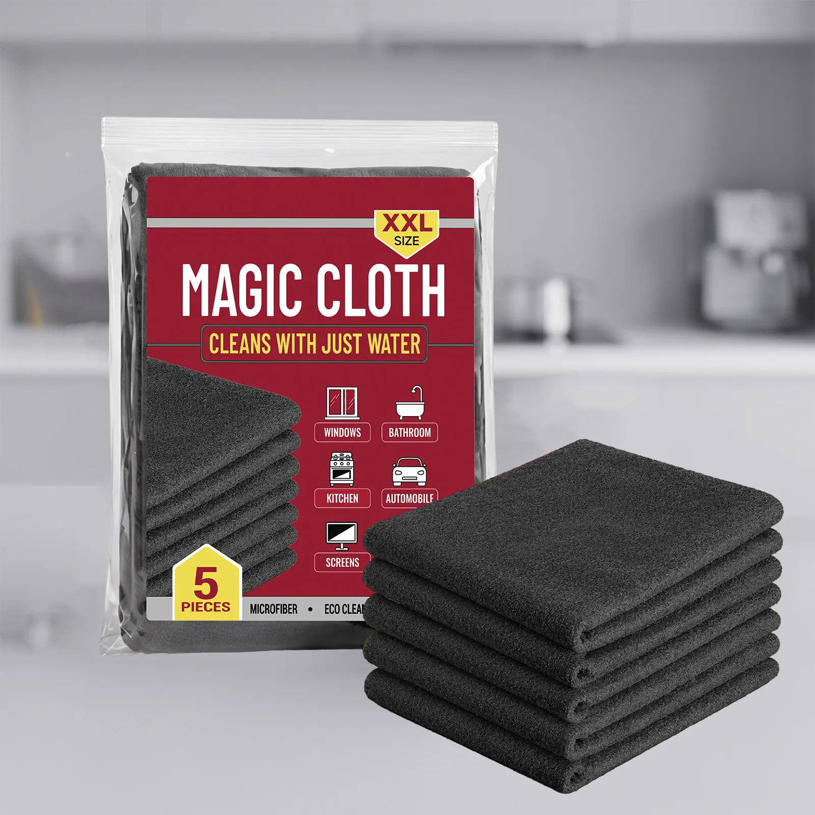 Magische Microvezel Schoonmaakdoek Voor Glas Keuken Auto Multifunctioneel Absorberend Pluisvrij Huishoudelijk Herbruikbare Poetslap