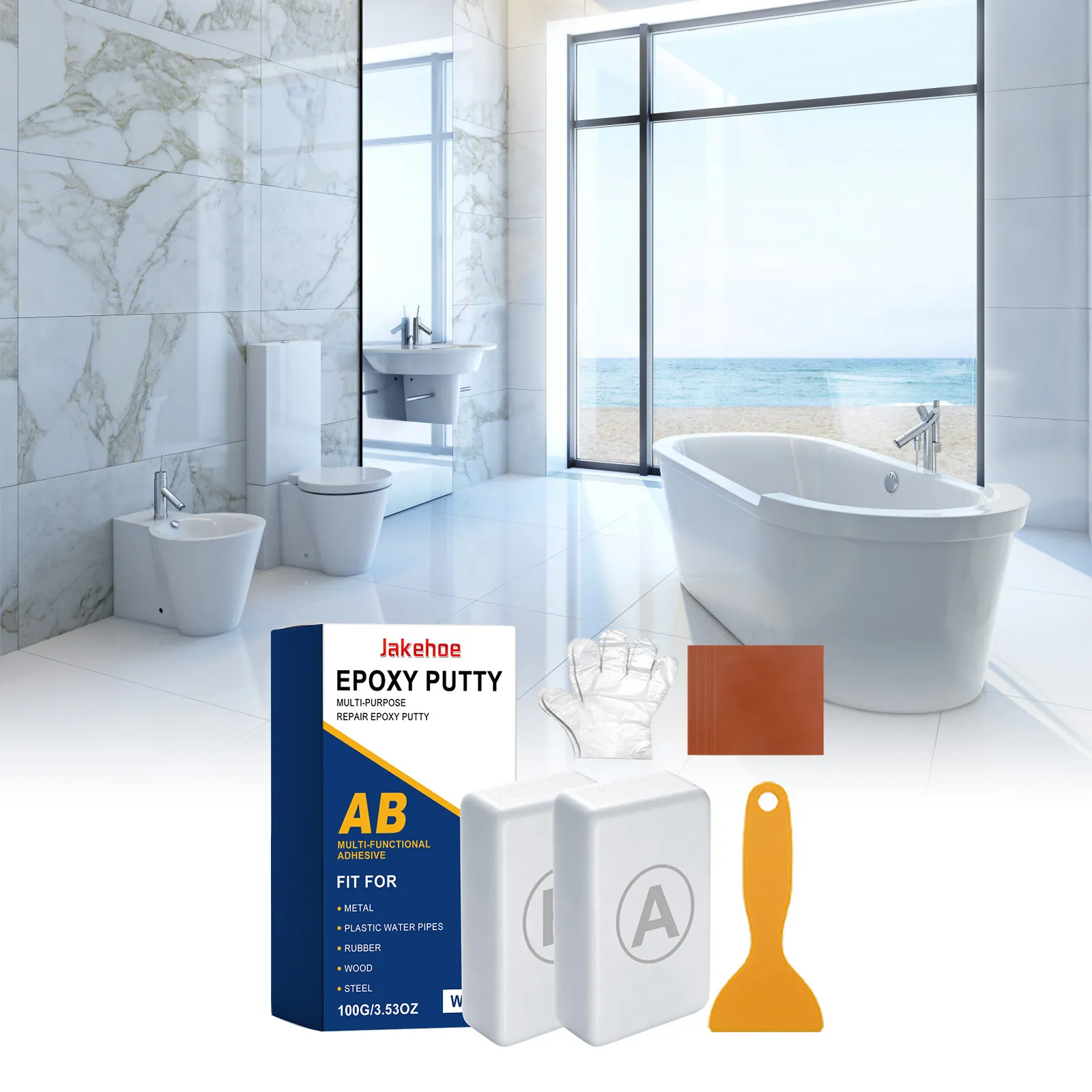 Multi-purpose Epoxy Putty Kit For Home Repair Waterproof Fast Curing Sealant For Metal Plastic Wood Ceramic Bathtub Sink