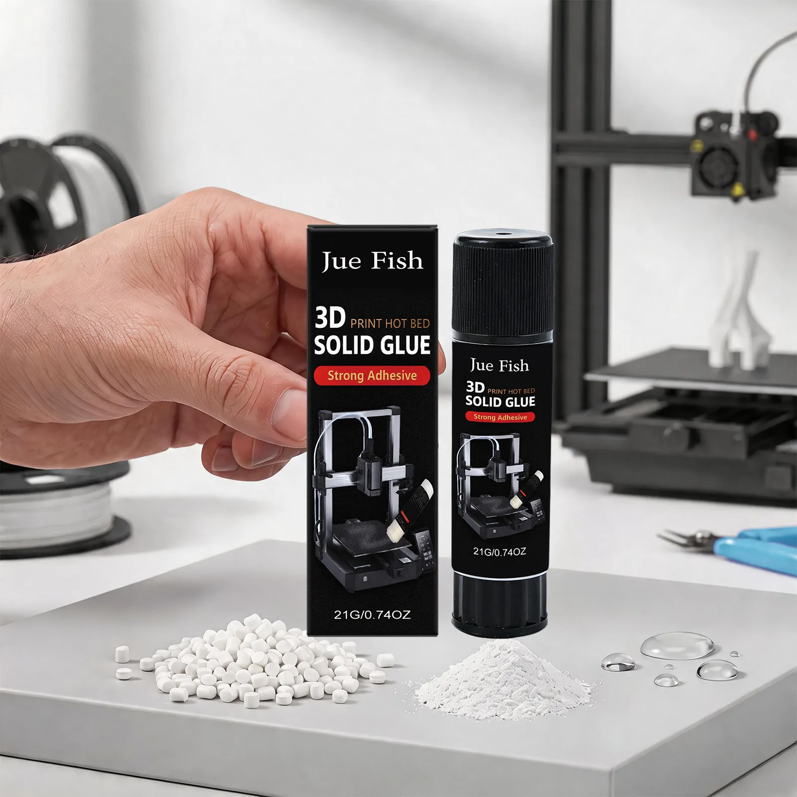 Jue Fish 3D Printer Solid Glue Stick For Hotbed Strong Adhesion Anti Warping PLA ABS PETG Printing Platform Supplies