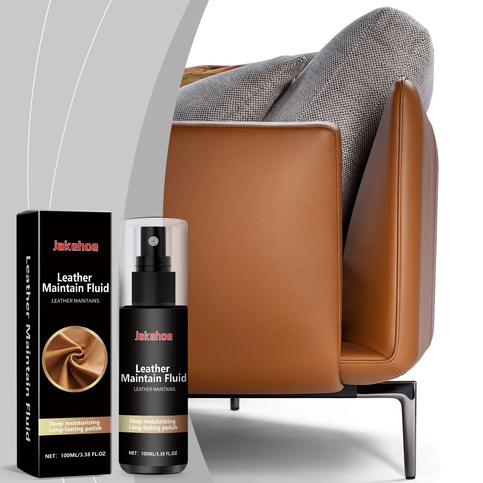 Professional Leather Care Liquid Deep Moisturizing Long-lasting Polish Conditioner For Sofa Car Interior Bag Cleaning Protection