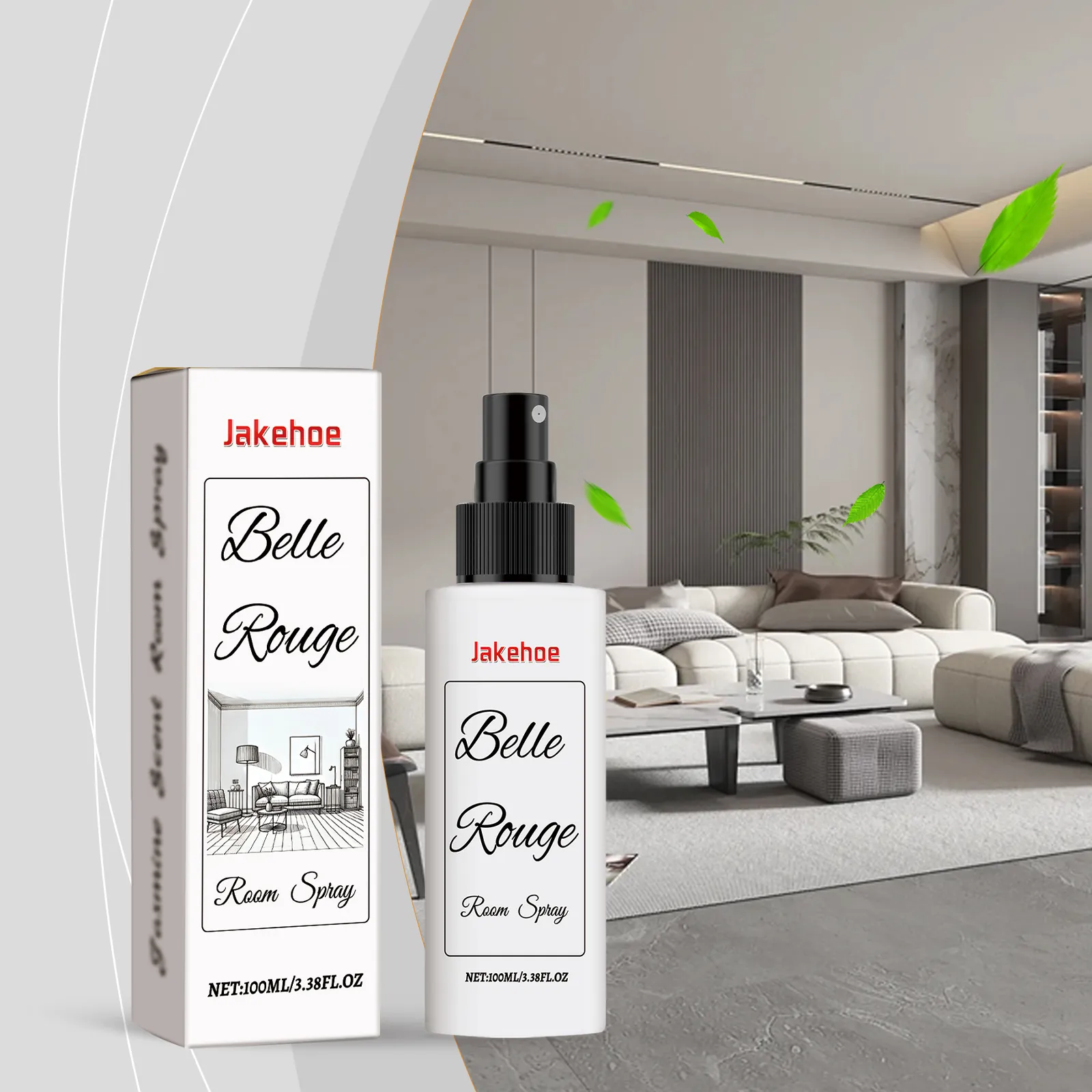 Jakehoe Belle Rouge Jasmine Scent Room Spray 100ml Long Lasting Indoor Fragrance For Home Living Room Bathroom Air Purifier
