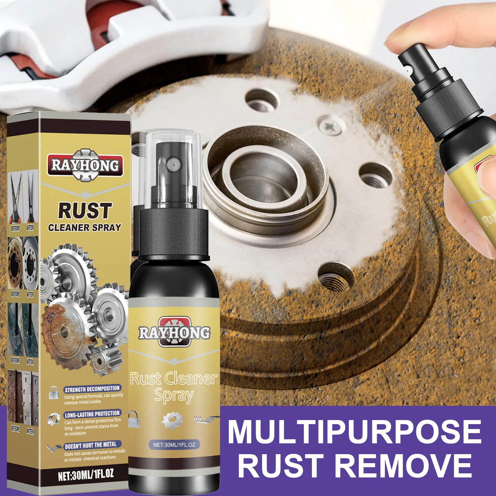Multifunctionele Keuken Roestverwijderaar Spray Voor Roestvrijstalen Panbodemreiniger Anti-oxidatie Metaalpolijstmiddel