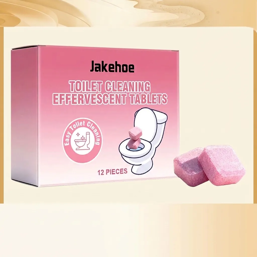 JAKEHOE Toilet Cleaning Effervescent Tablets Deep Stain Odor Remover For Household Bathroom Cleaning Maintenance Powerful Descaling Foam Set