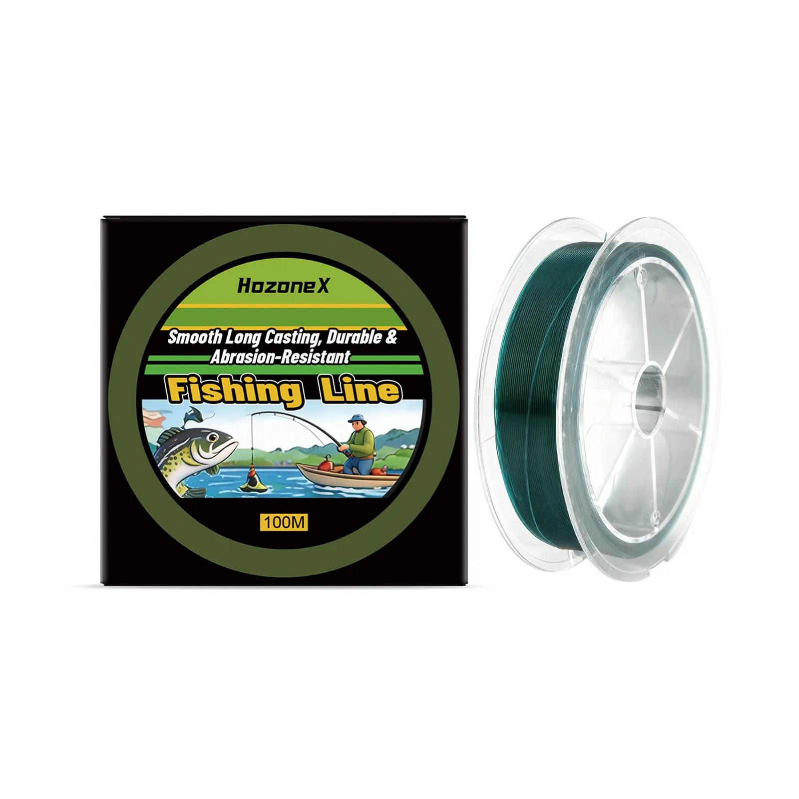 HozoneX Ligne de Pêche en Nylon Fluide Robuste Durable Résistante à l'Abrasion Lancer Long Mer Eau Douce Équipement Professionnel