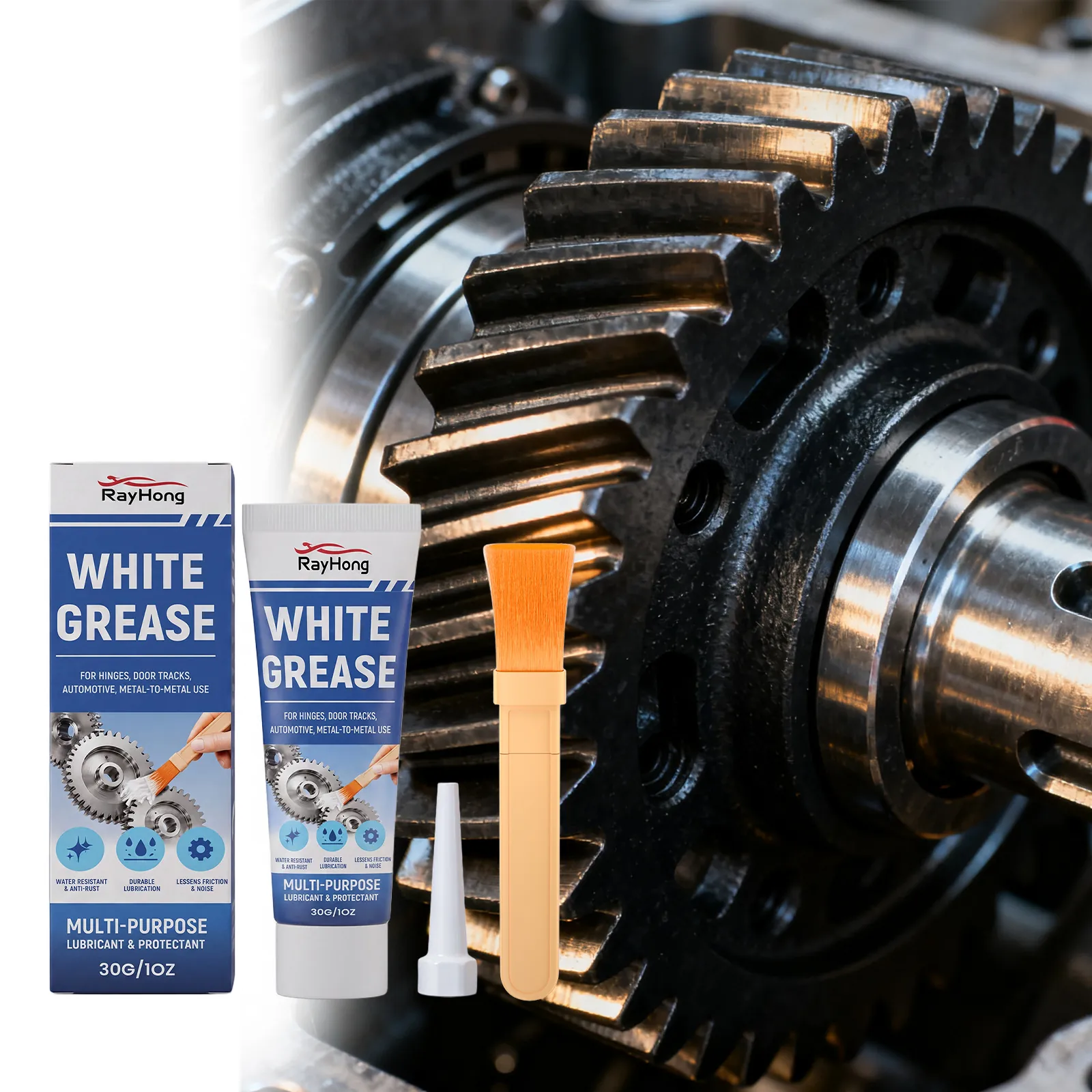 Multi Purpose White Lithium Grease For Metal Rust Prevention Long Lasting Lubrication Noise Reduction For Hinges Gears Tracks Home Maintenance Tools