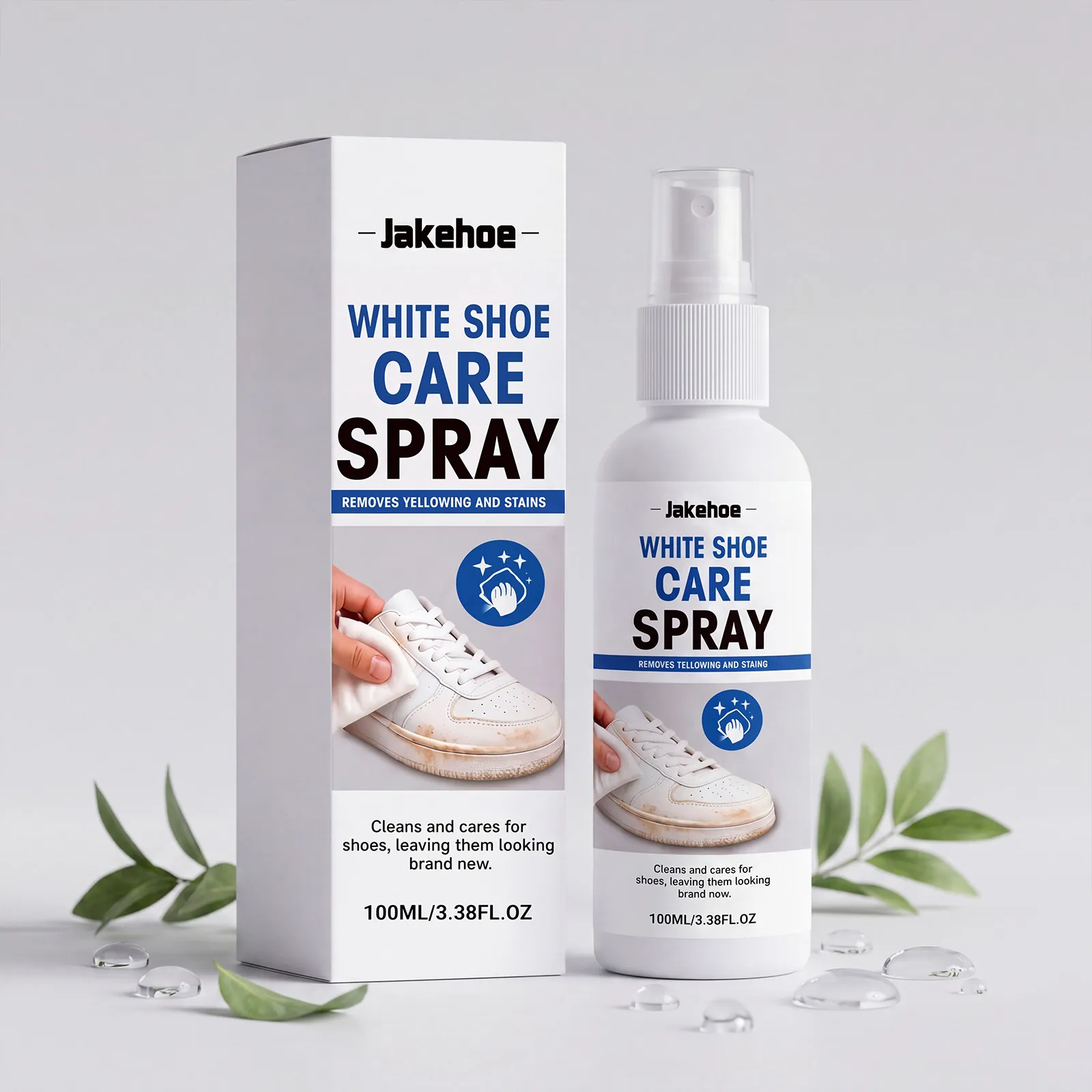 Jakehoe Weiße Schuhe Reinigungspflege Spray Wasserlose Fleckentfernung Aufhellung Tägliche Wartung Reiniger Für Sneaker Schuhe