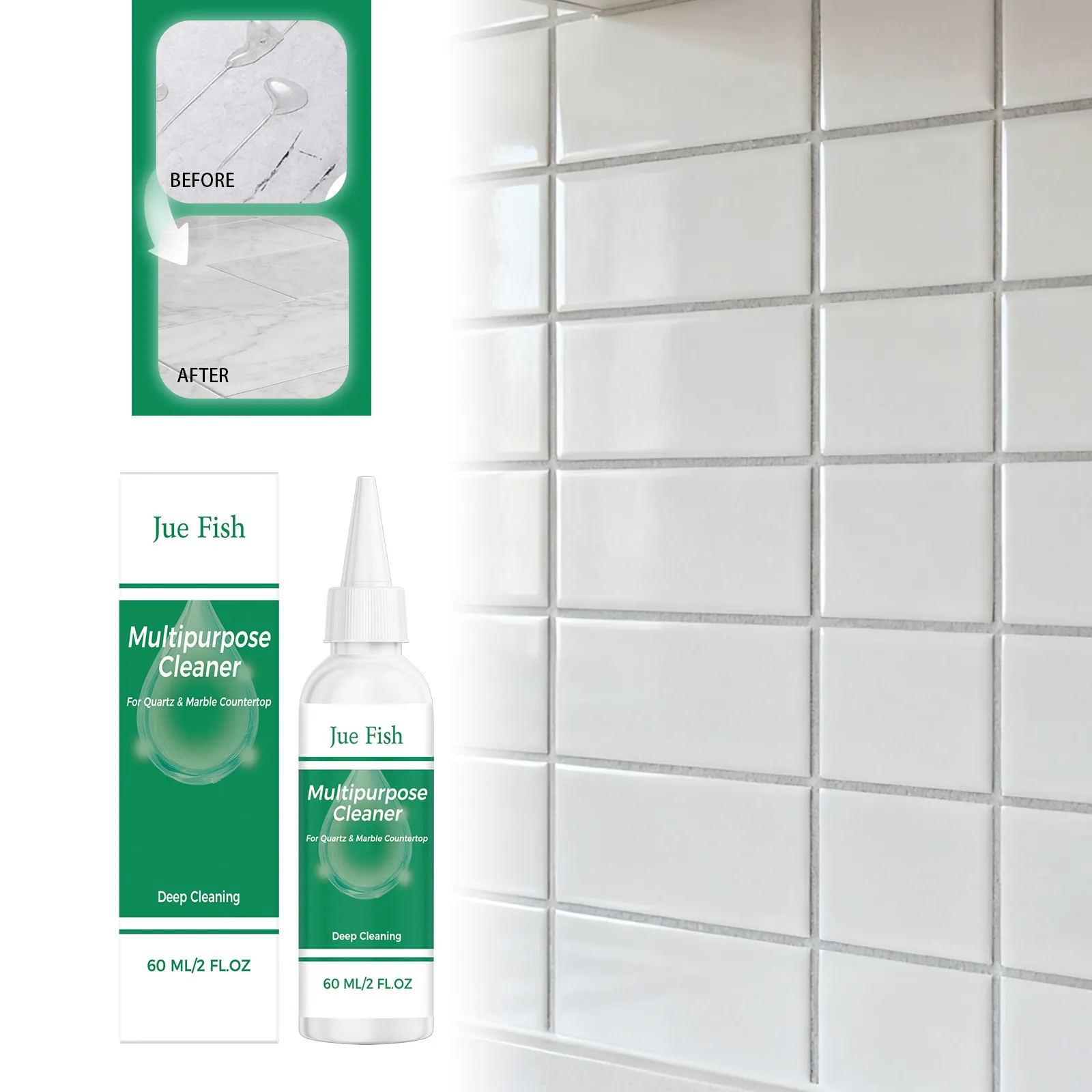 Nettoyant Polyvalent pour Pierre Marbre Carrelage Quartz Nettoyage en Profondeur Polissage Et Protection Solution Maison