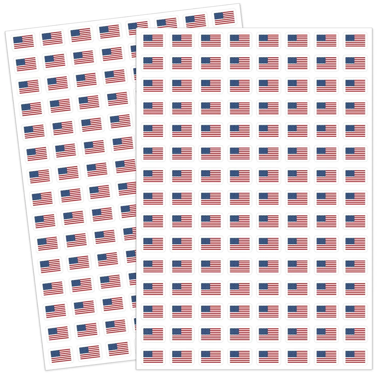 Mini Pegatinas Bandera EE UU Estrellas y Barras Patrióticas Calcomanías Autoadhesivas para Sobres Álbumes Decoración de Fiesta