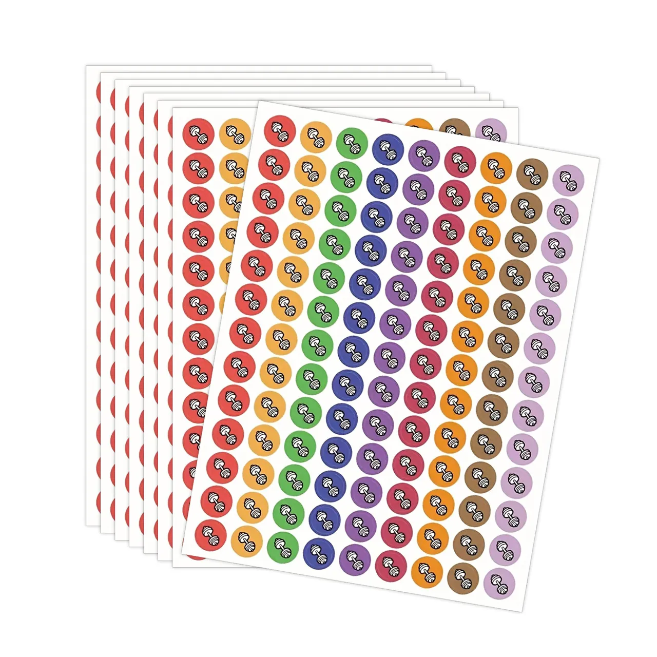 Colorful Dumbbell Fitness Plan Planning Stickers For Weightlifting Exercise Routine Tracker Reminder Planner Health Journal Record Decor