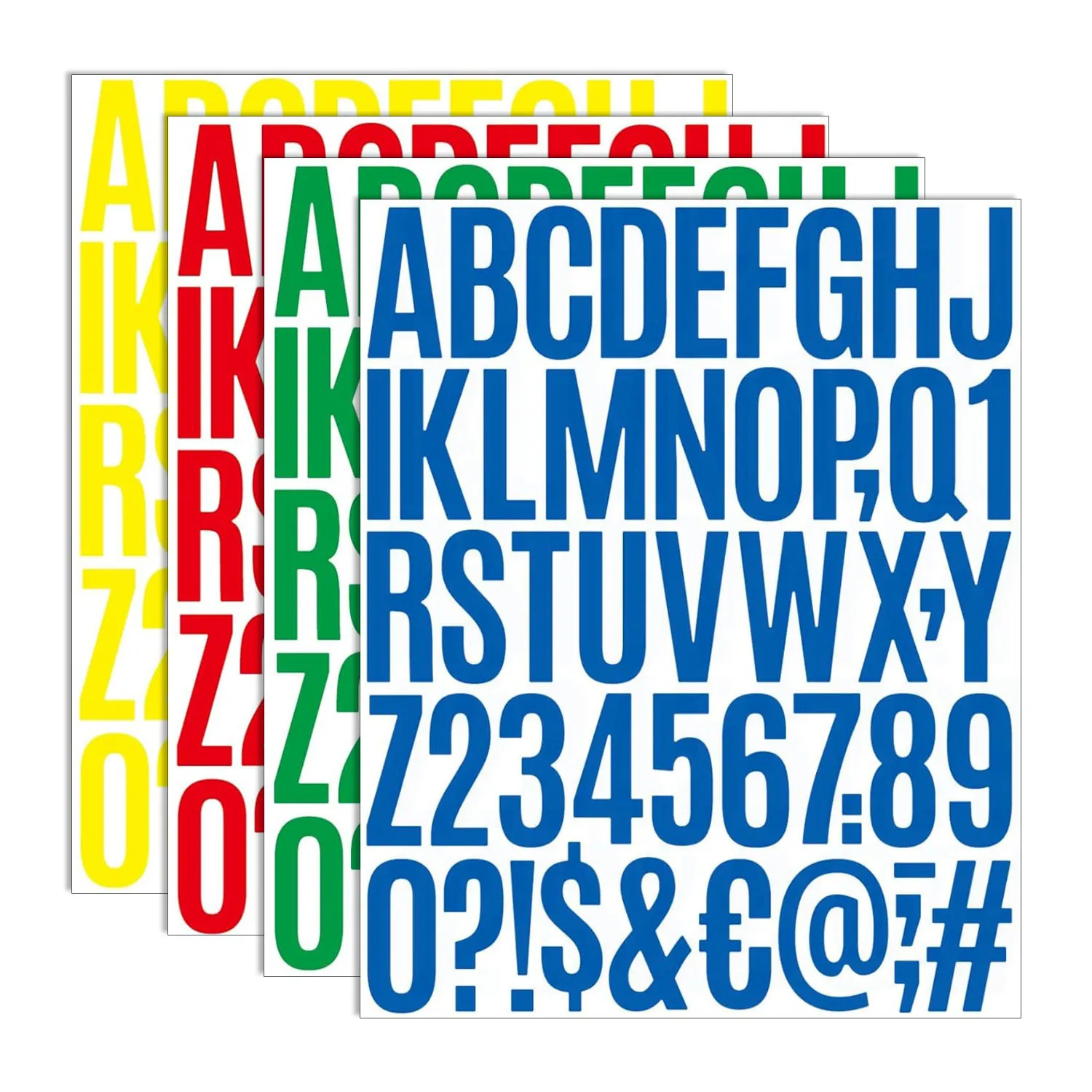 Waterproof Alphabet and Number Stickers Copperplate Paper Letters for Mailbox Sign Window Boat Car Door DIY Decoration Labels