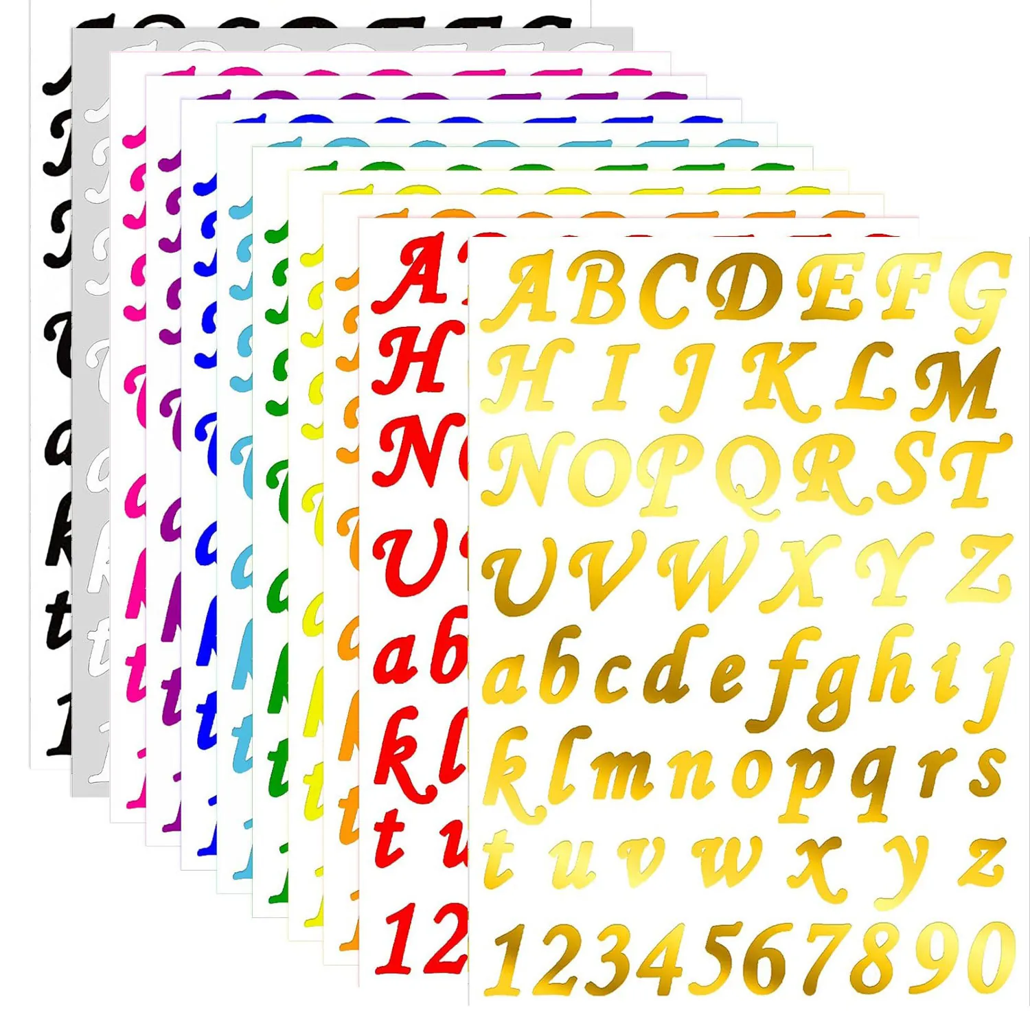 Alphabet Number Stickers Set Waterproof Letters And Numbers Decals For Mailbox Door Window Sign Address DIY Home Decor