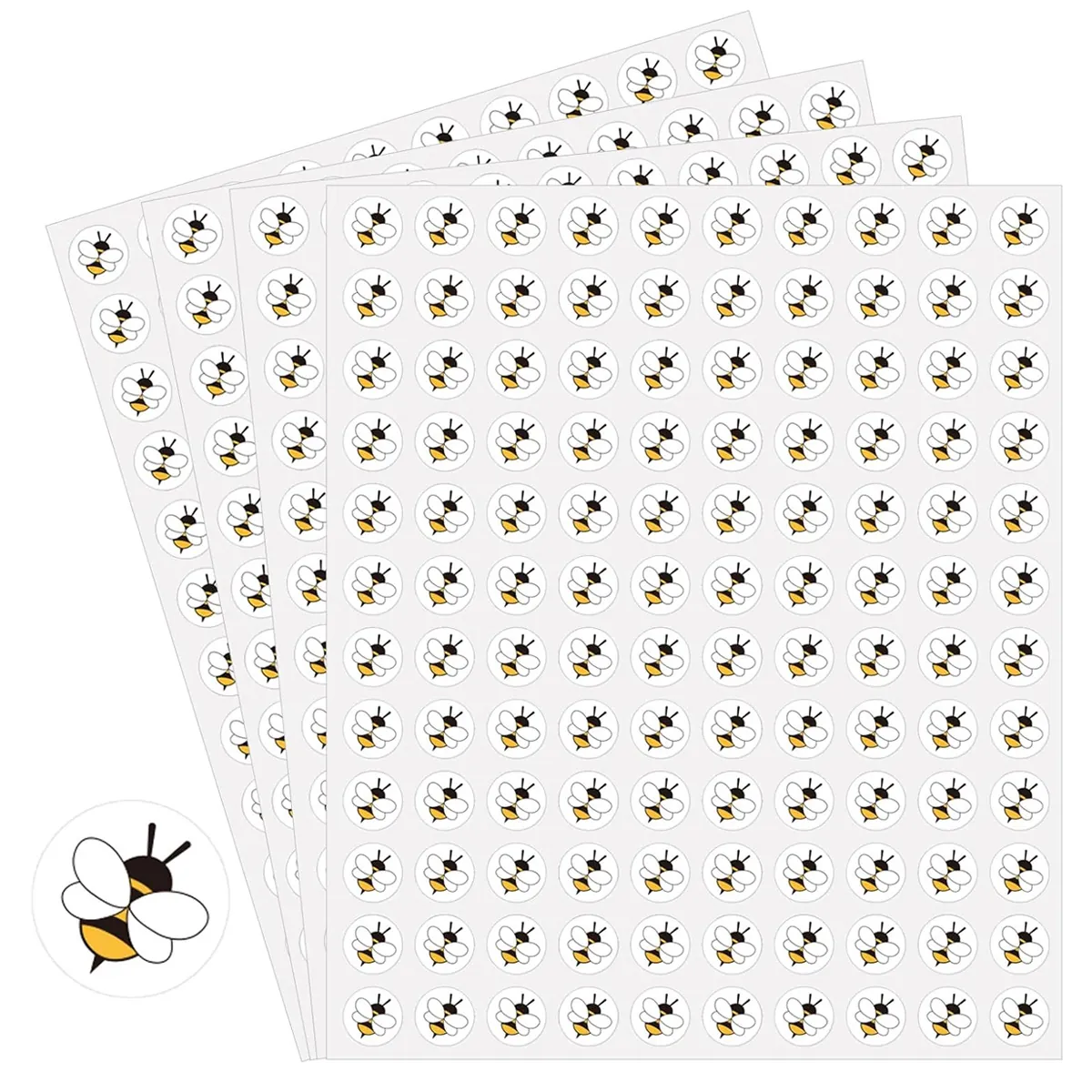 Mini Abeja Pegatinas Para Niños Dibujos Animados Lindos Autoadhesivo Pegatina Pequeña Calcomanía Amarillo Negro Insecto Patrón Verano Fiesta Sobre Decorativo Etiqueta Scrapbooking