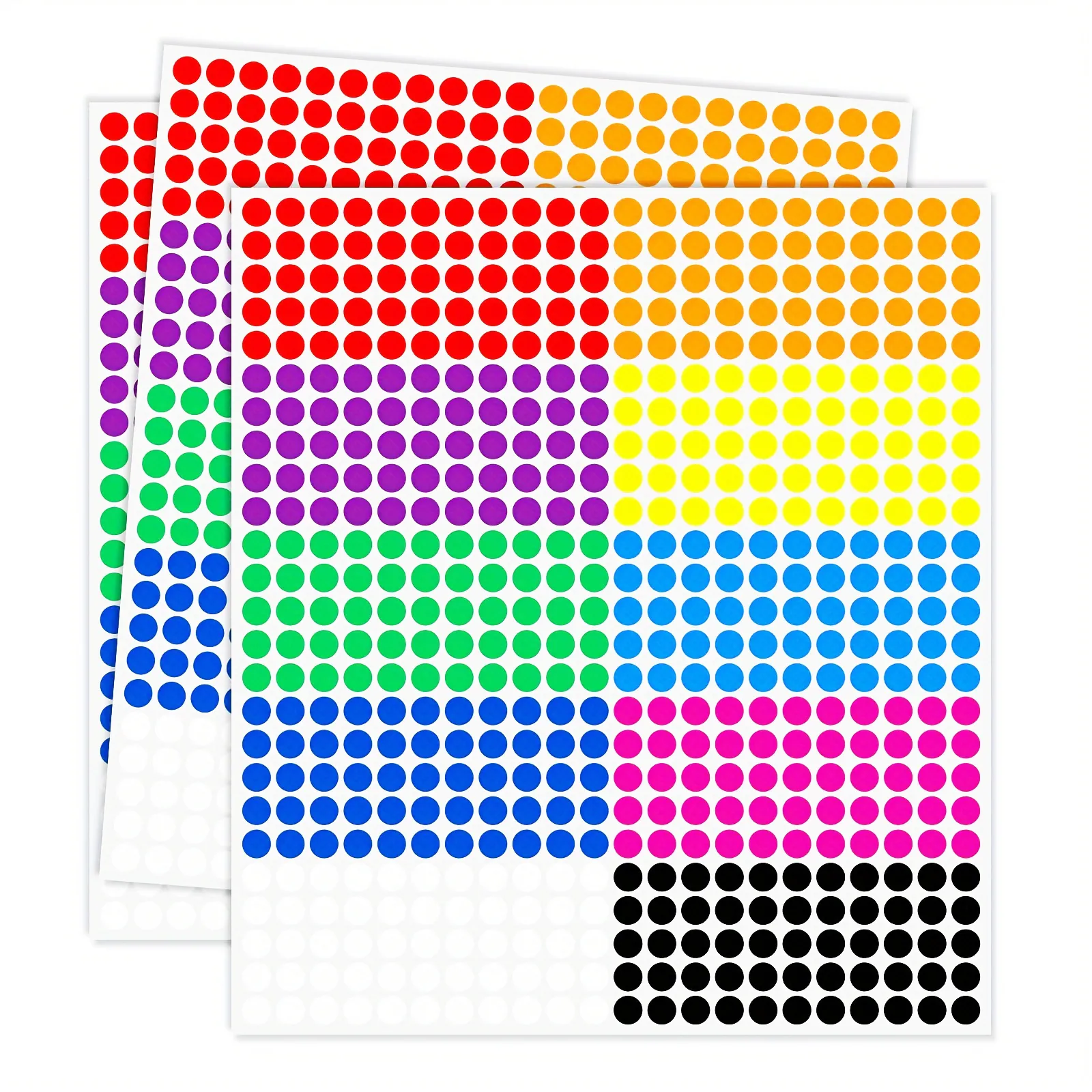 Multicolored Round Dot Stickers Color Coding Labels For Yard Garage Sale Pricing Stickers Self Adhesive Writable Labels