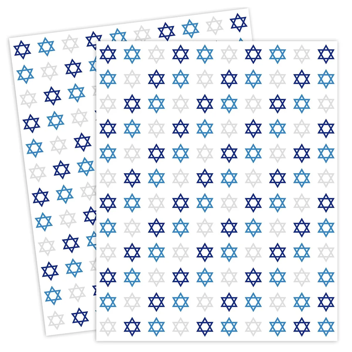 Mini Pegatinas de Hanukkah Estrella de David Azul Plata Pegatinas de Hexagrama Autoadhesivas para Sobres Scrapbooking DIY Decoración