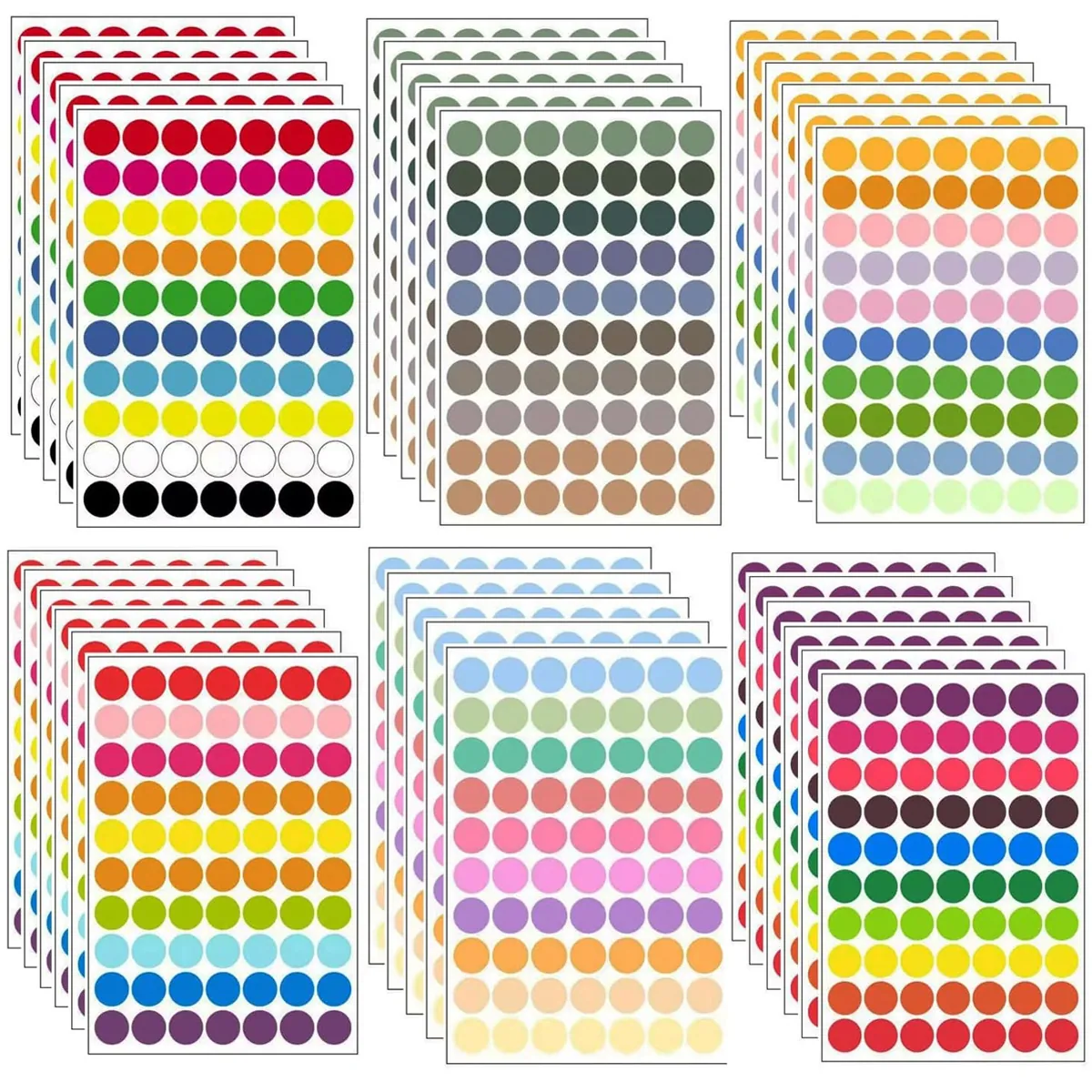 Kleurrijke Ronde Stip Stickers Zelfklevende Etiketten Voor Codering Organiseren Afdichting Veelkleurige Cirkel Stickers Kantoor School Briefpapier