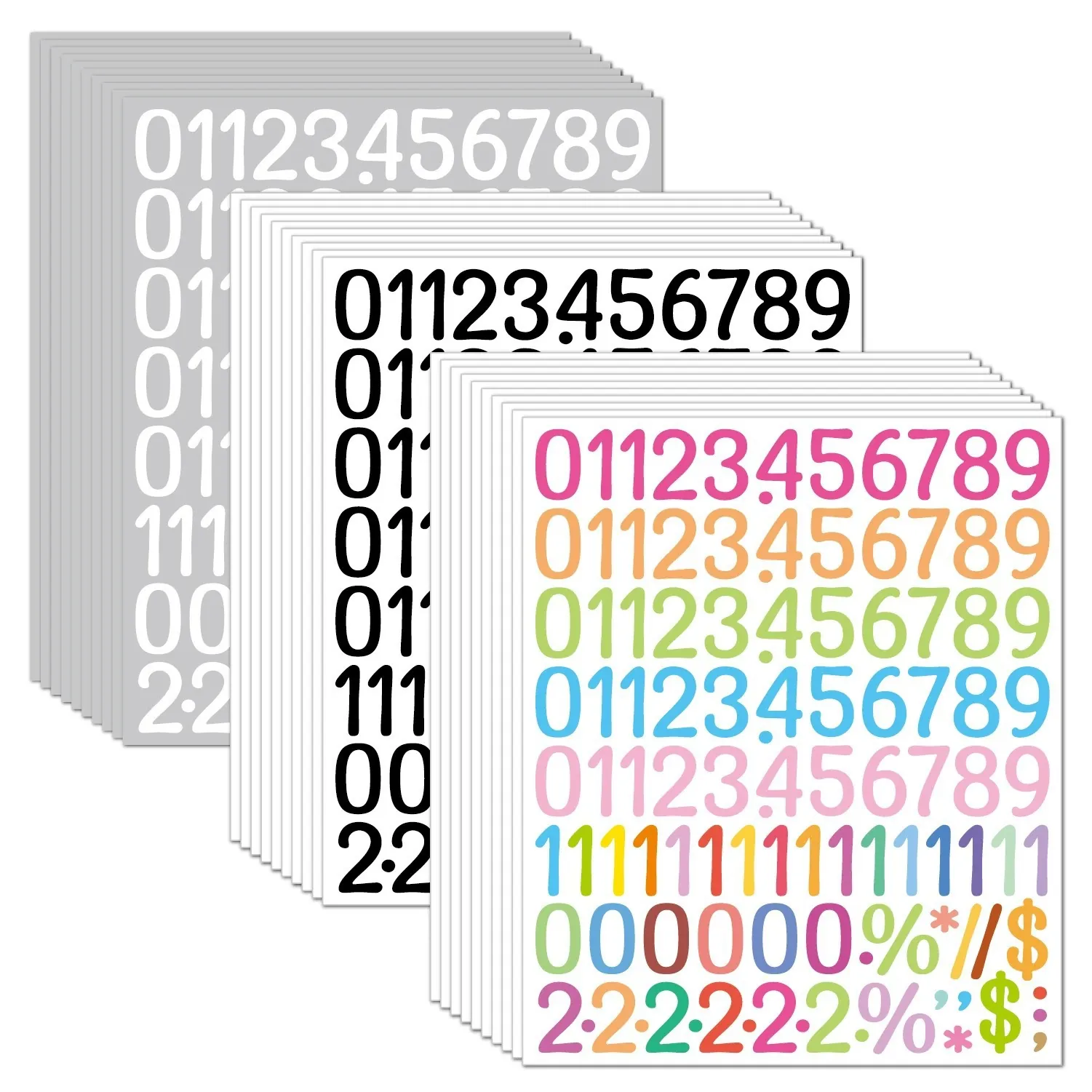 Waterproof Number Stickers Vinyl Labels For Scrapbooking Planner Office Archive Date Identification Numbering Decals