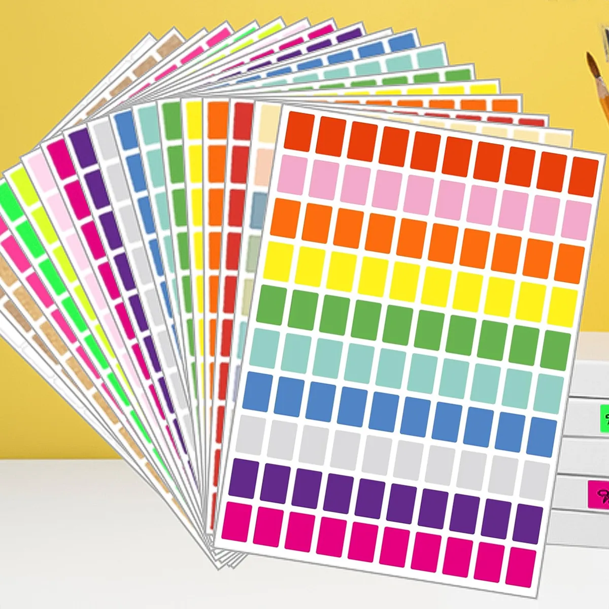 Adesivi Per Etichette A Colori In Carta Sintetica Impermeabile Indice Di Classificazione Multiuso Etichette Autoadesive Per Nome Per Ufficio Scuola Casa Organizzazione Adesivi Per Marcatura