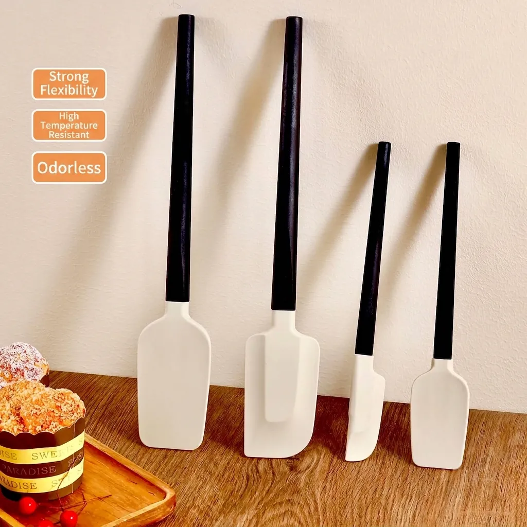 Heat Resistant Silicone Spatula With Wooden Handle For Baking Cake Cream Scraper Mixing Shovel Professional Bakeware Tool