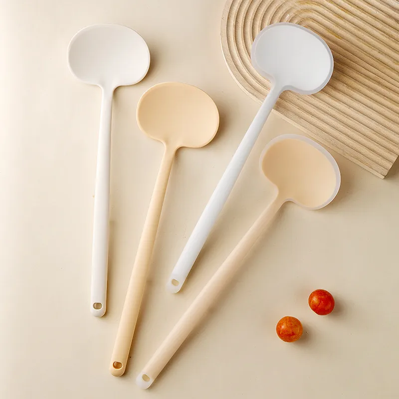 Espátula y Cuchara de Silicona con Forma de Hongo Resistente al Calor de Doble Uso Utensilio de Cocina Antiadherente Cucharón