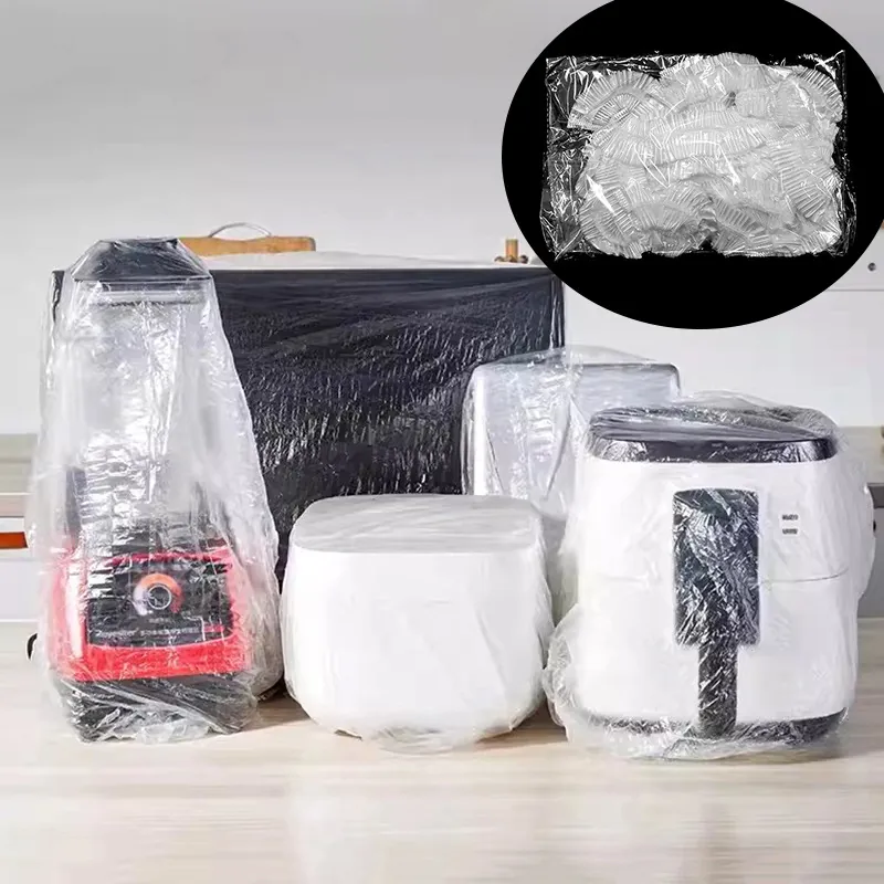 Disposable Plastic Dust Cover Transparent Waterproof Protective Cover For Home Appliance Fan Microwave