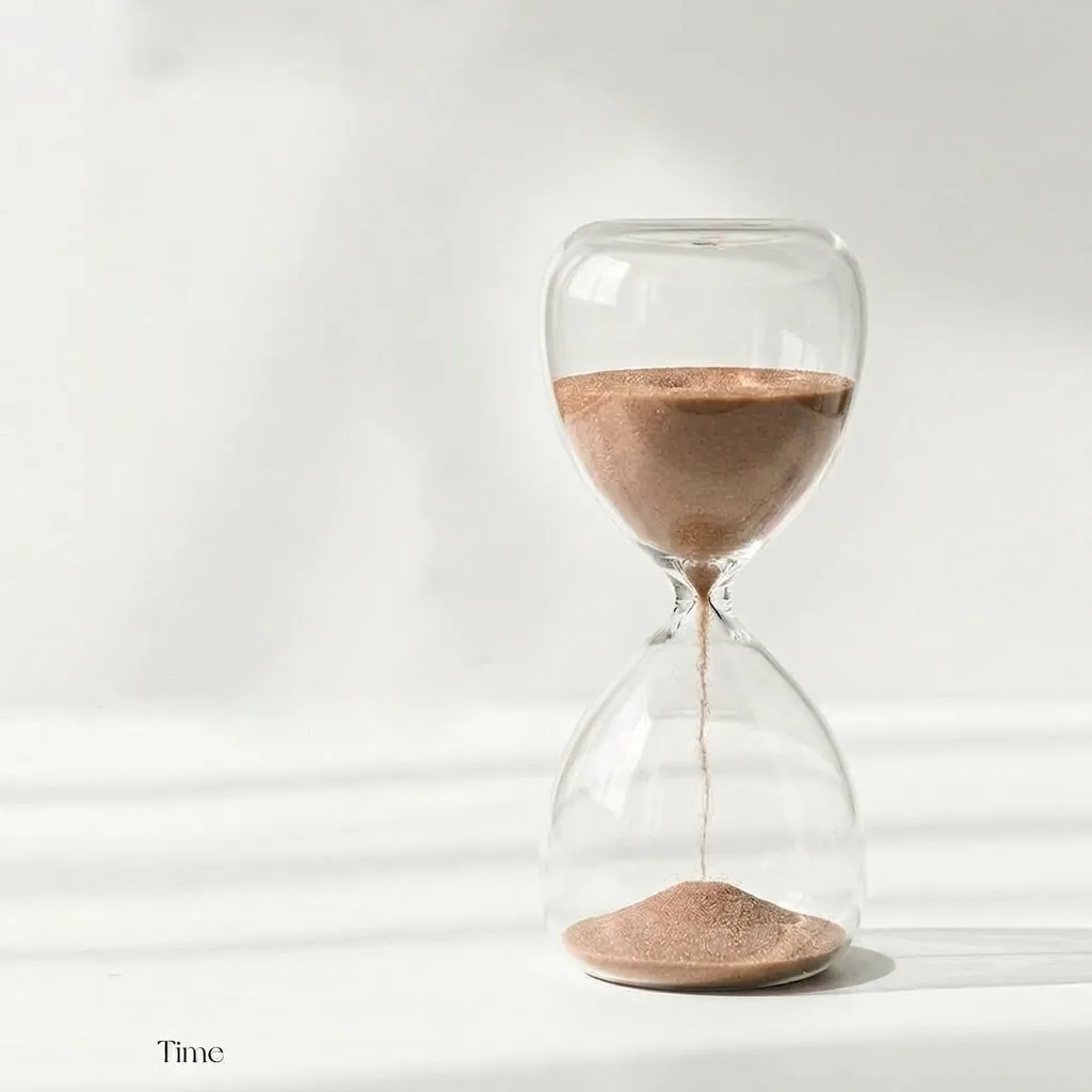 Sablier en Verre Borosilicaté Minimaliste Nordique Minuteur de Bureau Moderne Ornement Créatif Cadeau Maison Bureau Fait à Main