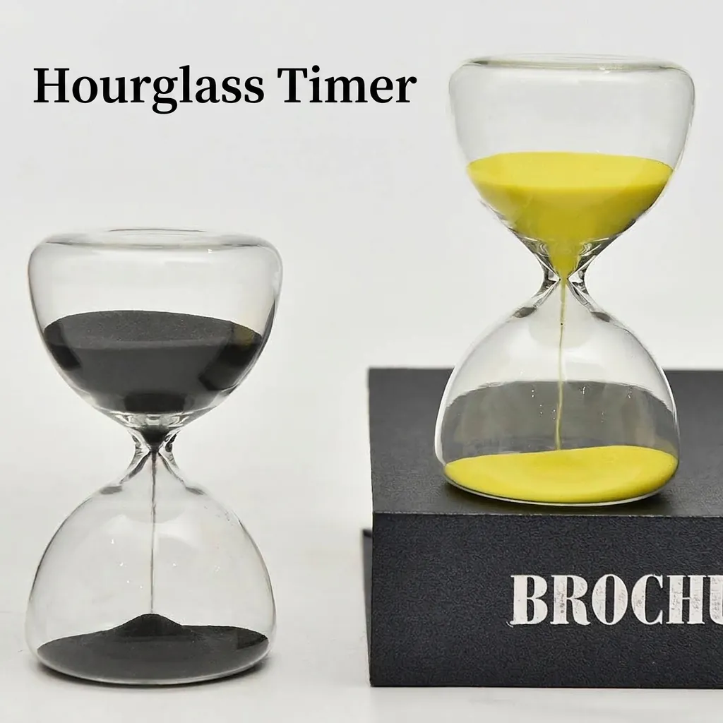 5 Minute Round Glass Hourglass Timer Handmade High Borosilicate Glass Sandglass Decorative Desktop Sand Clock For Home Office Decor