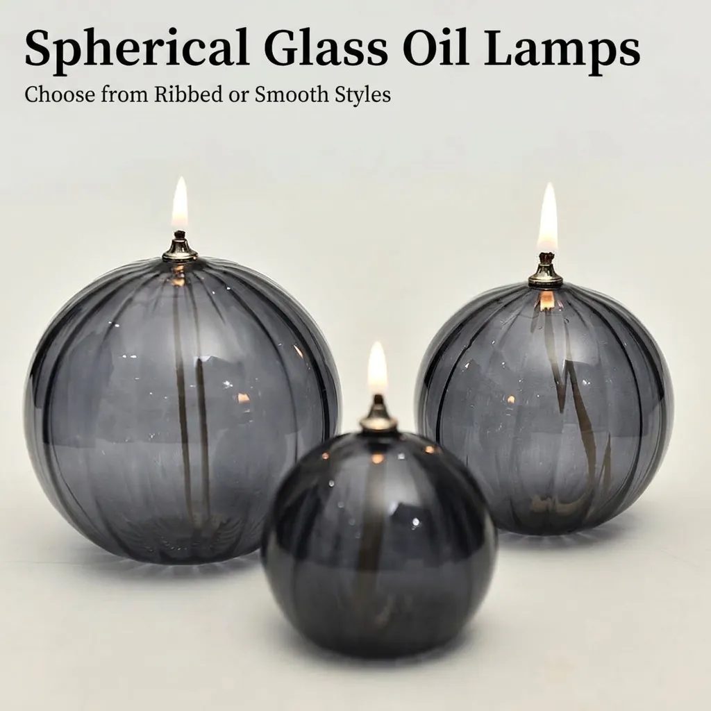 Kreative Gestreift Runde Glas Öllampe Kerzenhalter Moderne Borosilikatglas Kugel Desktop Deko Für Haus Hochzeit Party