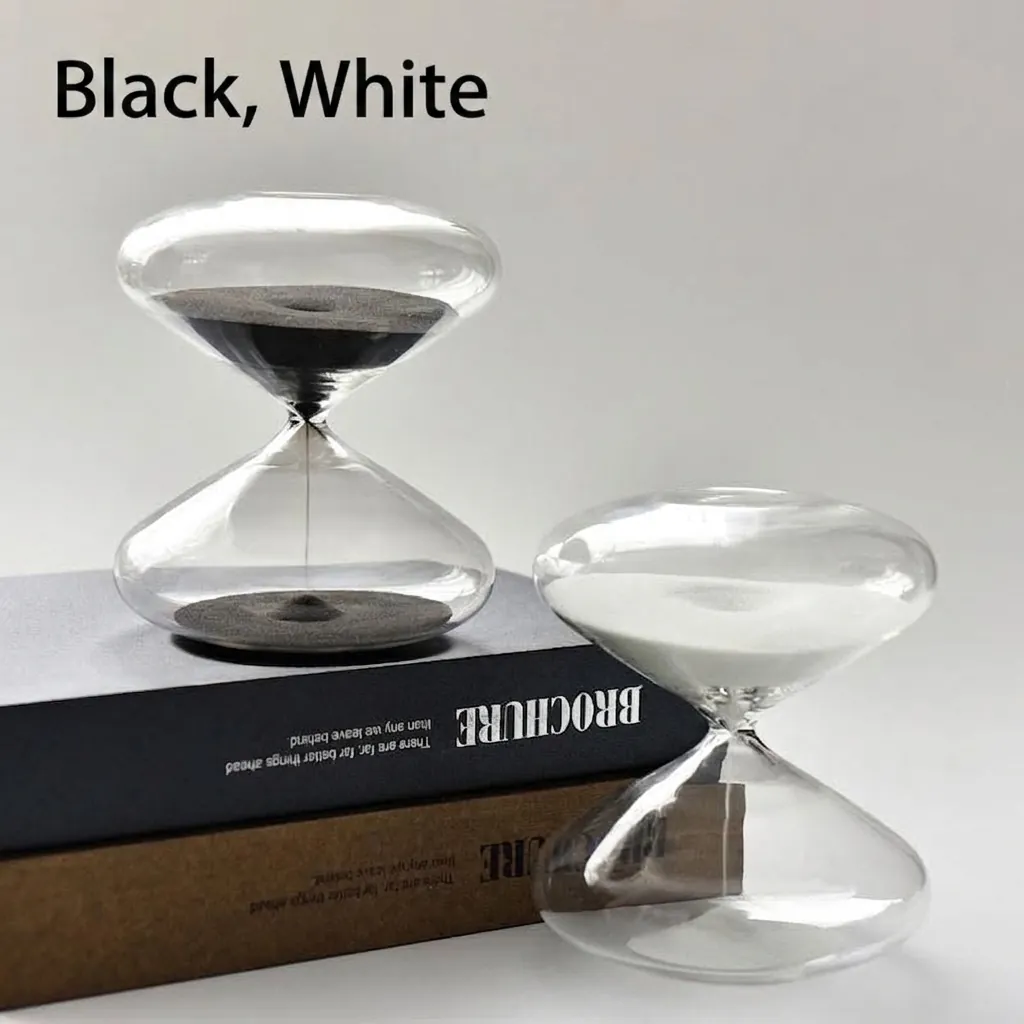 Sablier Créatif en Verre en Forme d'OVNI Minuteur Moderne Minimaliste en Verre à Haute Teneur en Borosilicate Décoration de Bureau pour Maison Bureau Cadeau de Graduation Saint Valentin