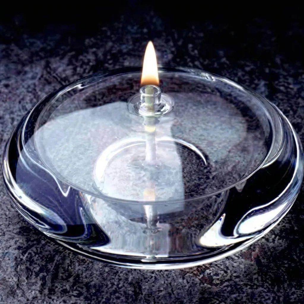 Modern Minimalist Clear Borosilicate Glass Oil Lamp Candle Holder Creative Hand Blown Round Glass Candlestick Home Decor
