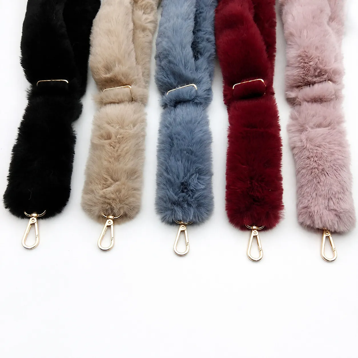 Correa de Bolso de Hombro de Repuesto de Peluche Suave Ajustable Piel Sintética Invierno Accesorio de Bolso