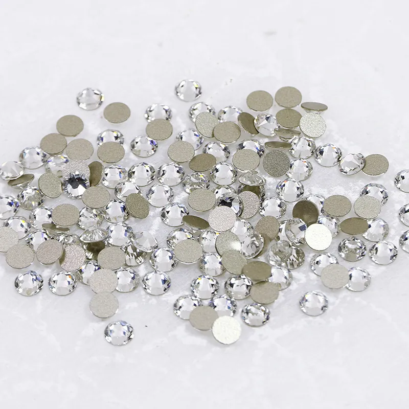 Flache Strasssteine für Nagelkunst Klares Weißes Glas Kristall Steine für DIY Handwerk Nageldekoration