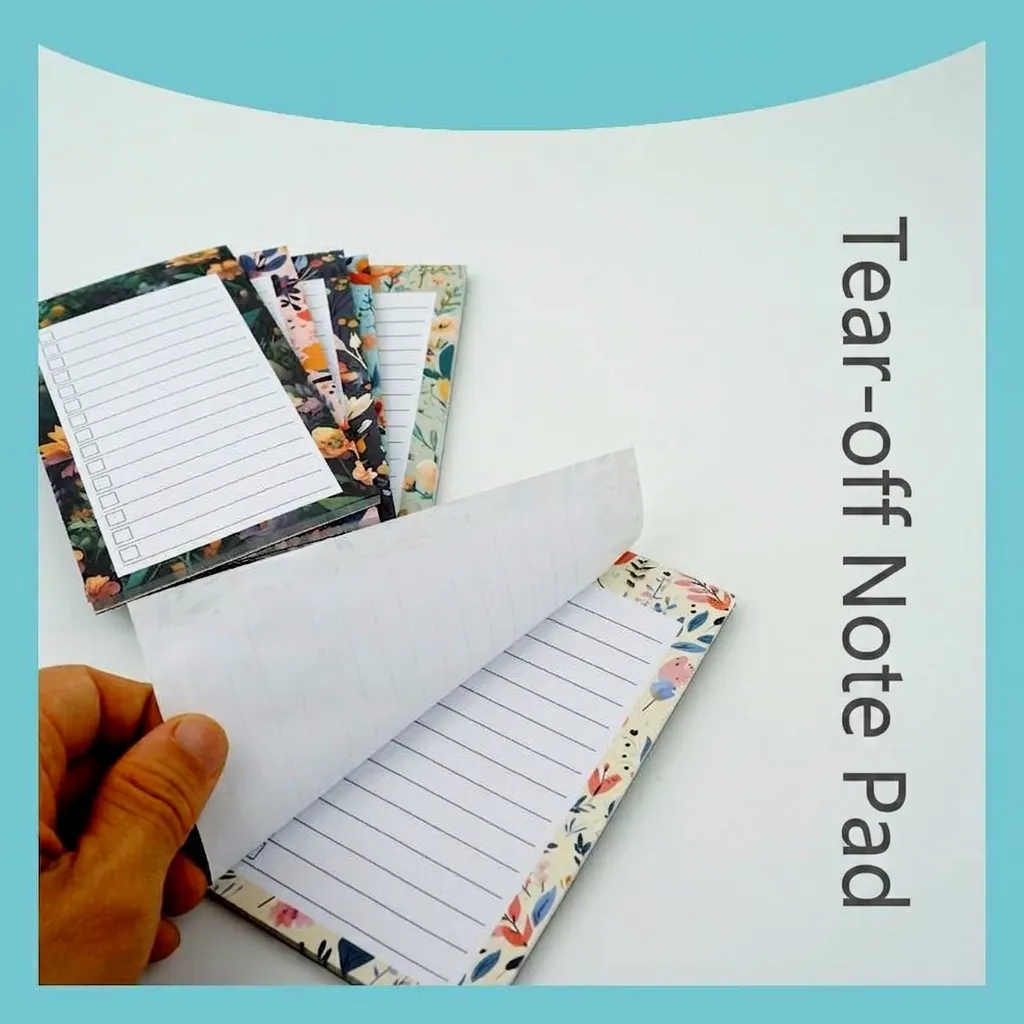 Bloc-notes Magnétique À Motif Floral Pour Réfrigérateur Liste De Choses À Faire En Papier Facile À Détacher Pour Rappel Quotidien