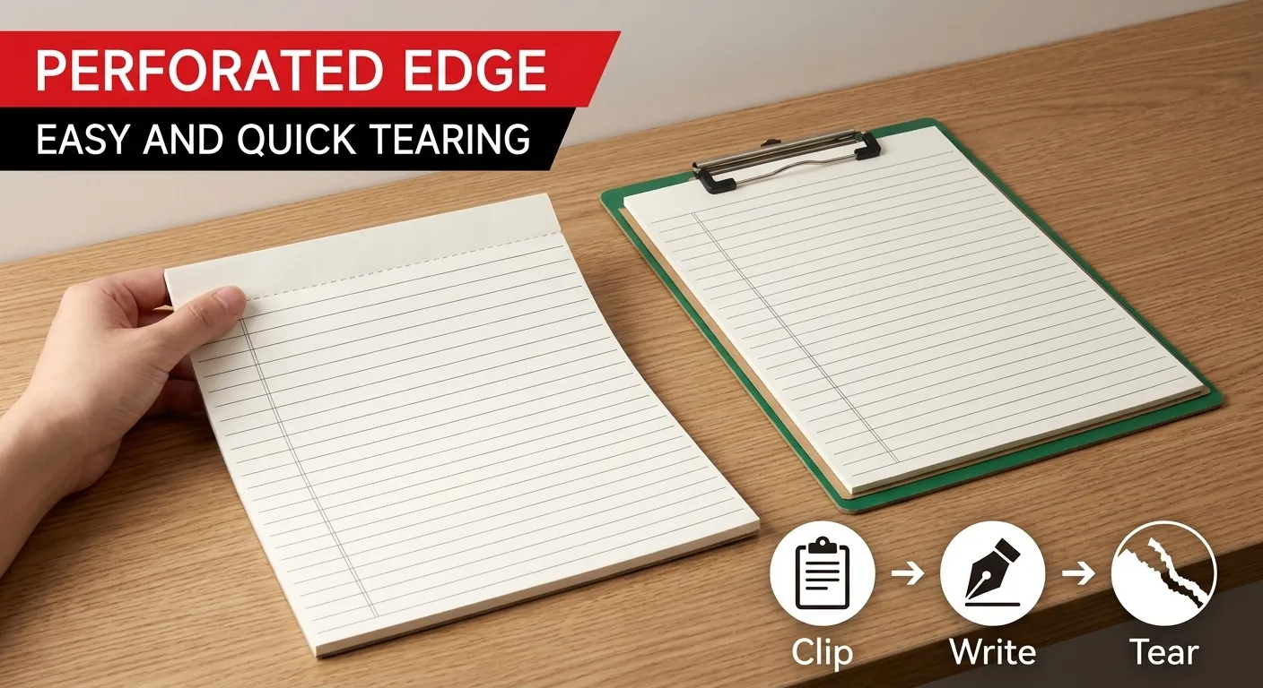 A5 Tear Off Memo Pad Sheets Minimalist White Writing Paper For Office Clipboard Meeting Records Minimalist Design Paper Pad