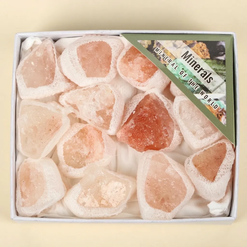 Confezione Regalo di Minerali Grezzi di Sale Roccioso Naturale Esemplare di Pietra di Agata per Arredamento Casa e Ufficio