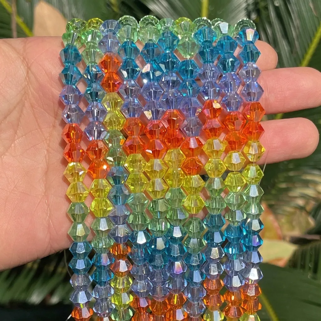 Multicolor Gefacetteerde Bicone Kralen Synthetisch Kristalglas Losse Kralen Voor DIY Sieraden Maken Kettingen Armbanden Accessoires Knutselen
