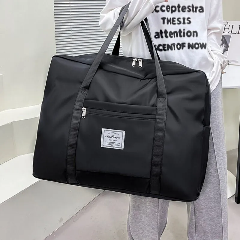 Large Capacity Oxford Cloth Travel Bag Waterproof Luggage Moving Bag Foldable Storage Organizer For Clothes Quilt Travel For Students