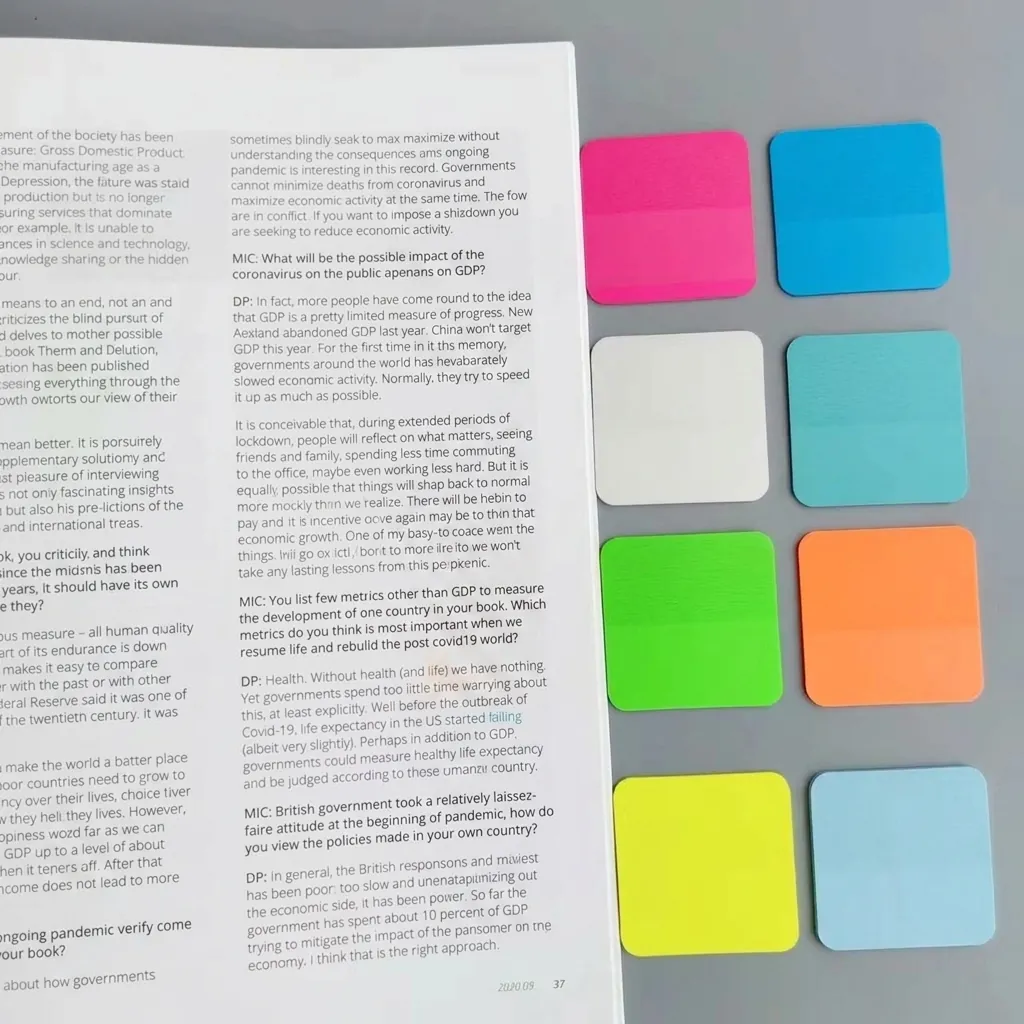 Notes Autocollantes Transparentes 8 Couleurs Morandi Fluorescentes Imperméables Onglets Index PET Rond Coeur Carré Bureau École