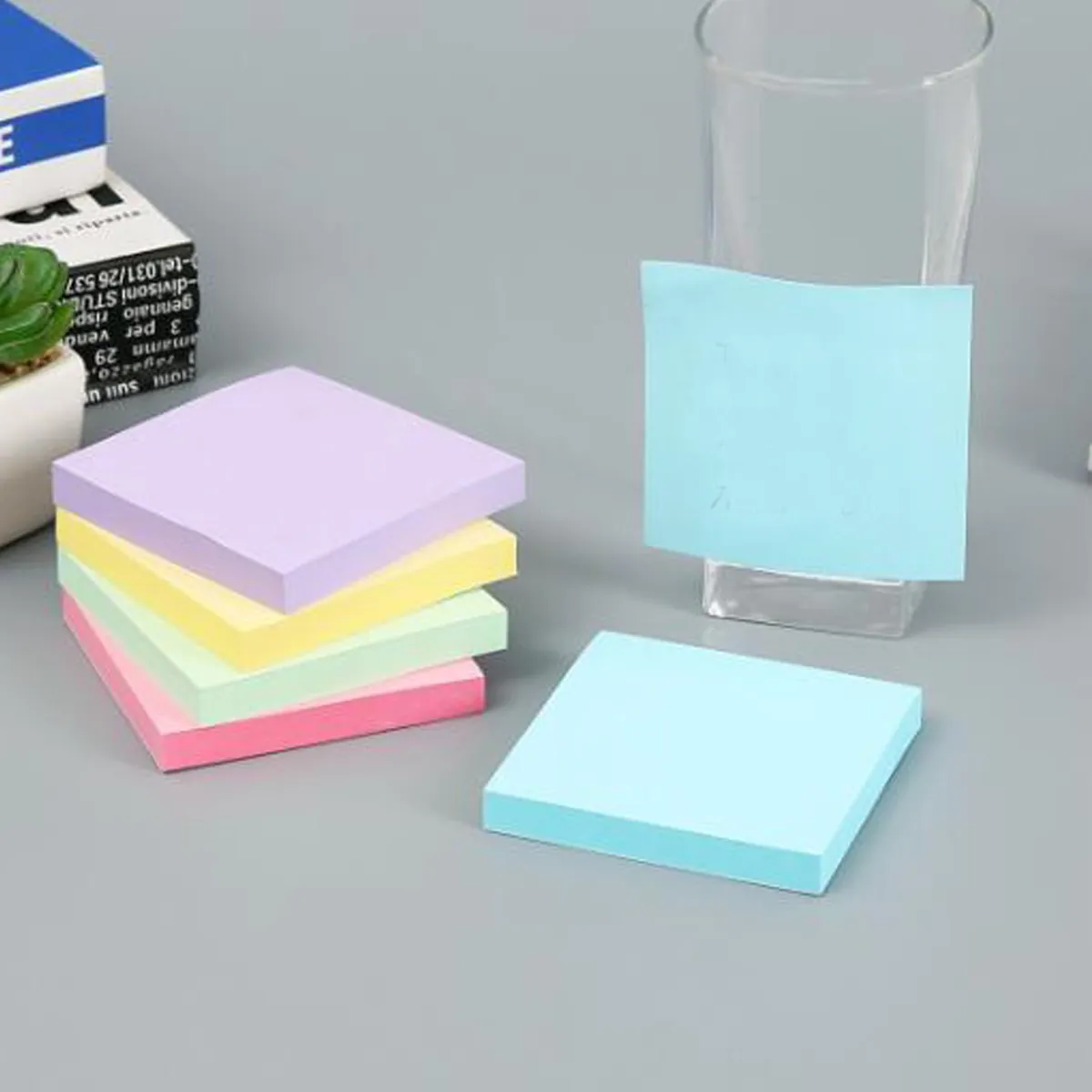 Macaron Helle Farbe Haftnotizen Minimalistisch Einfache Notizblöcke Gemischte Farben Papier Notiz Für Büro Schule Studenten Schreibwaren Memo Nachricht