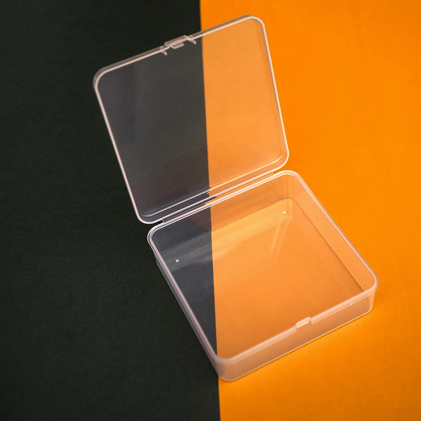 Clear Square Plastic Storage Box Portable Transparent Jewelry Organizer Case For Small Hardware Fishing Gear Cotton Swabs