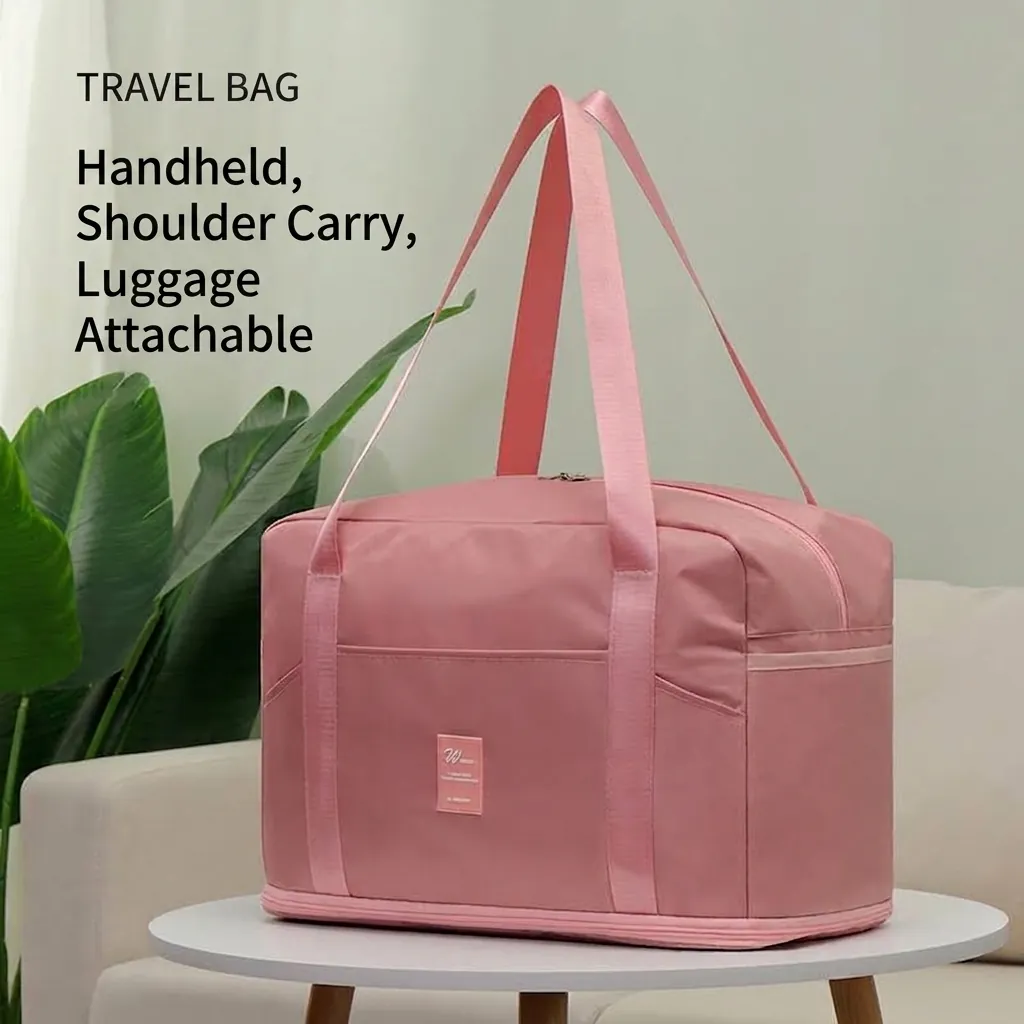 Large Capacity Expandable Travel Duffel Bag Waterproof Oxford Cloth Storage Bag For Packing Moving With Trolley Sleeve Women Men