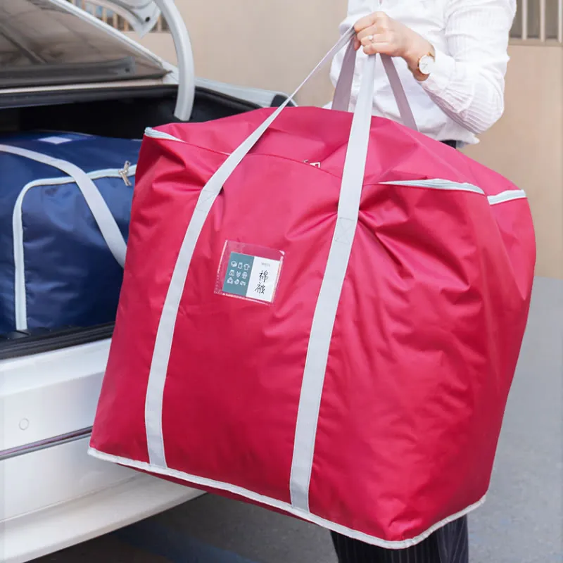Oxford Cloth Large Moving Storage Bag Foldable Luggage Bag With Reinforced Handles For Bedding Clothes Closet Organizer