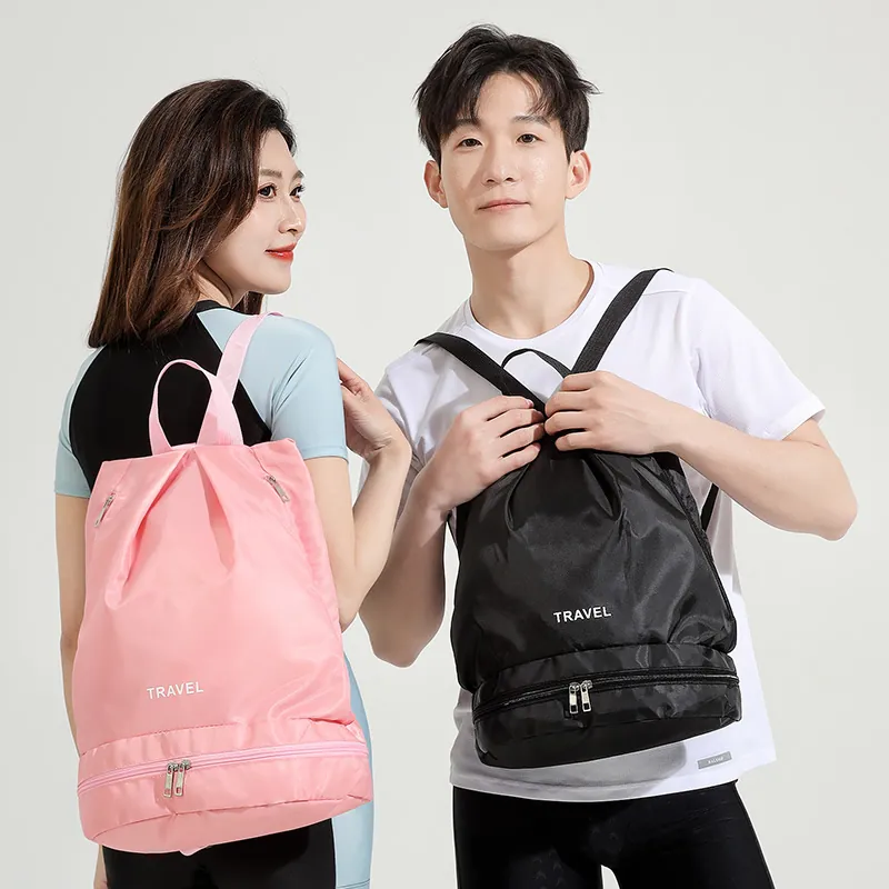 Wasserdichte Oxford-Gewebe Sporttasche Große Kapazität Trocken-Nass-Trennung Rucksack Mit Schuhfach Für Fitnessstudio Schwimmen Reisen Unisex