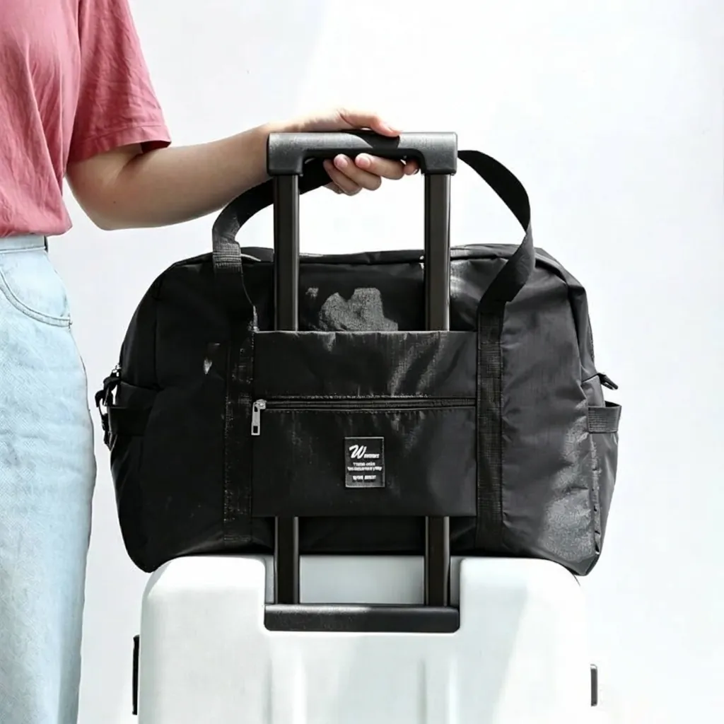 Waterproof Large Capacity Travel Duffel Bag Foldable Luggage Storage Handbag for Women Men Weekend Business Trip Carry On Bag
